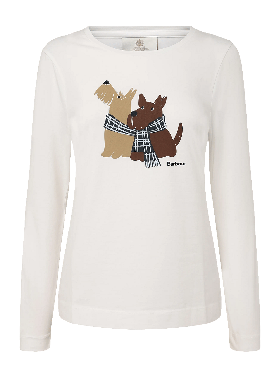 Barbour - Barbour Lossie Long Sleeve T-Shirt - langærmede toppe - cloud - 0