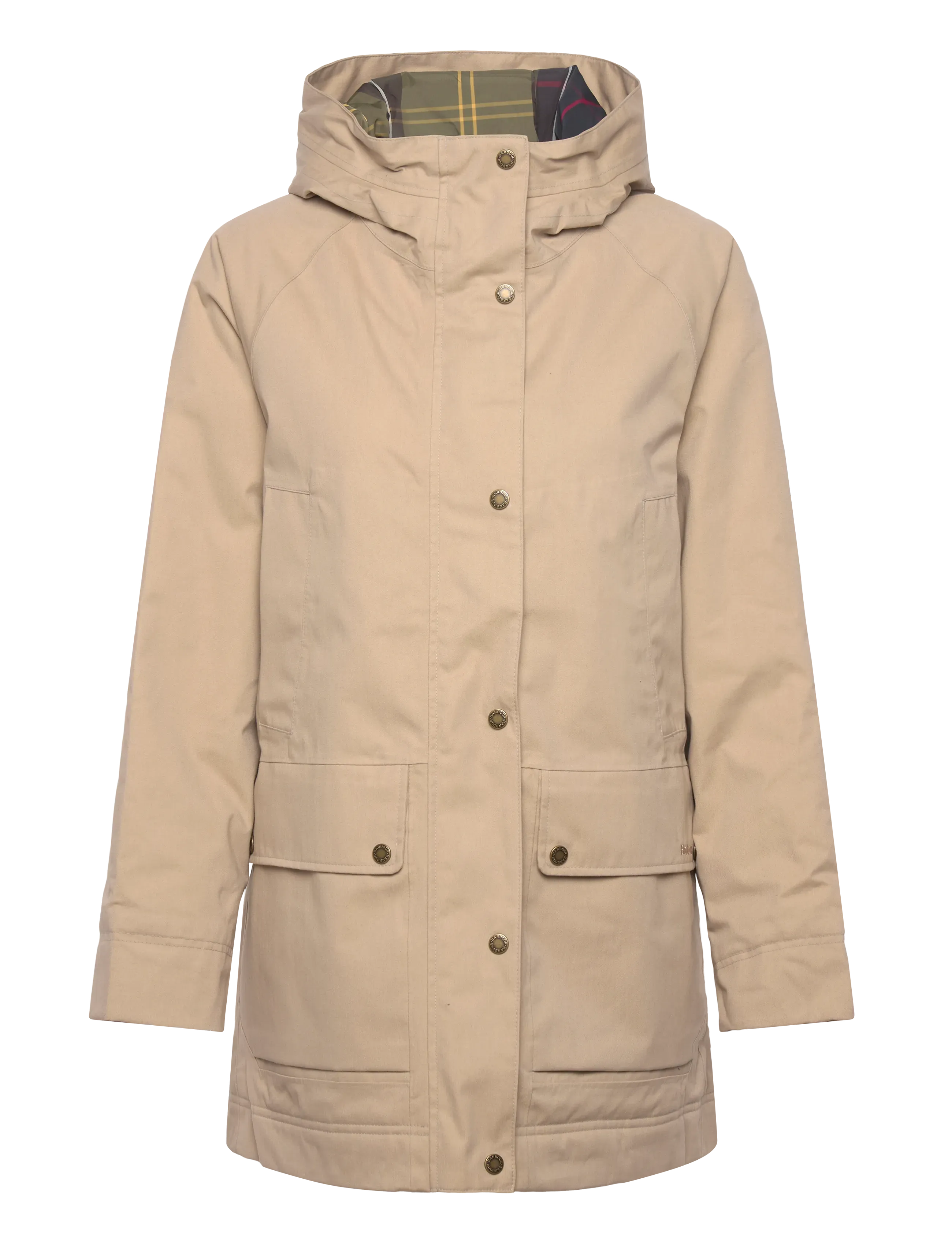 Barbour Winter Beadnell Waterproof Jacket, Kvinder, Vandtæt Hættejakke, Beige, Str: 38