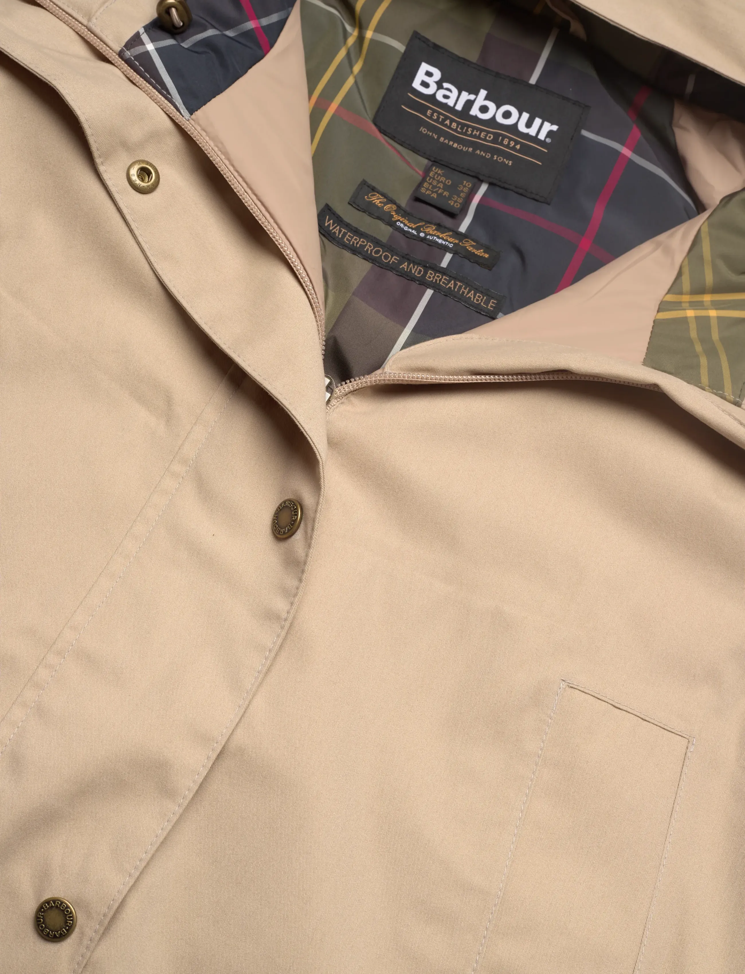 Barbour - Barbour Winter Beadnell Waterproof Jacket - stone - 2