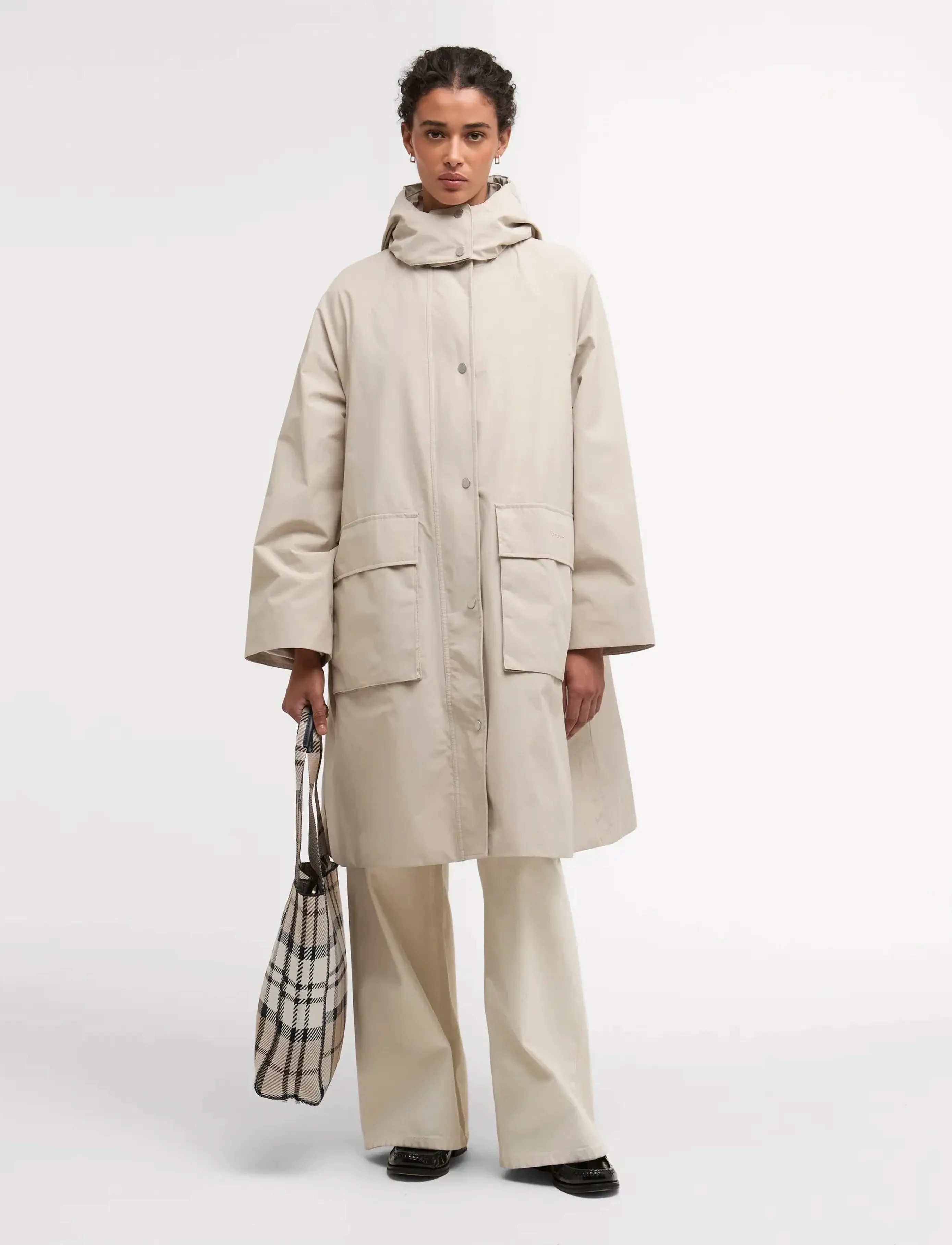 Barbour Barbour Devlin Wproof - Lietusmēteļi - MIST/DRESS NAVY TARTAN / beige