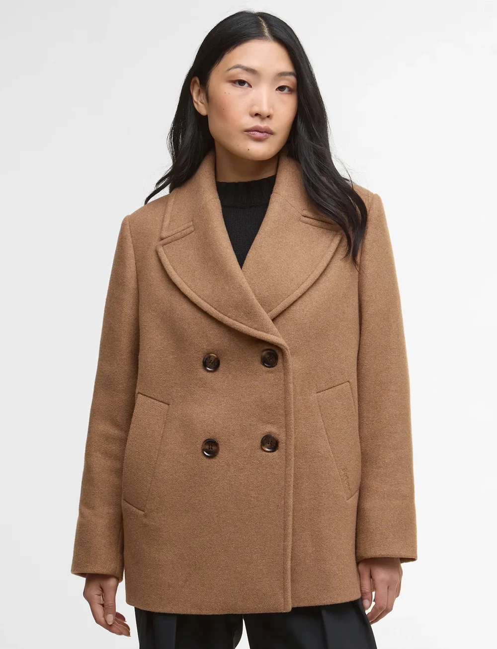 Barbour - Barbour Indie Military Wool Peacoat - wollmäntel - camouflage - 0