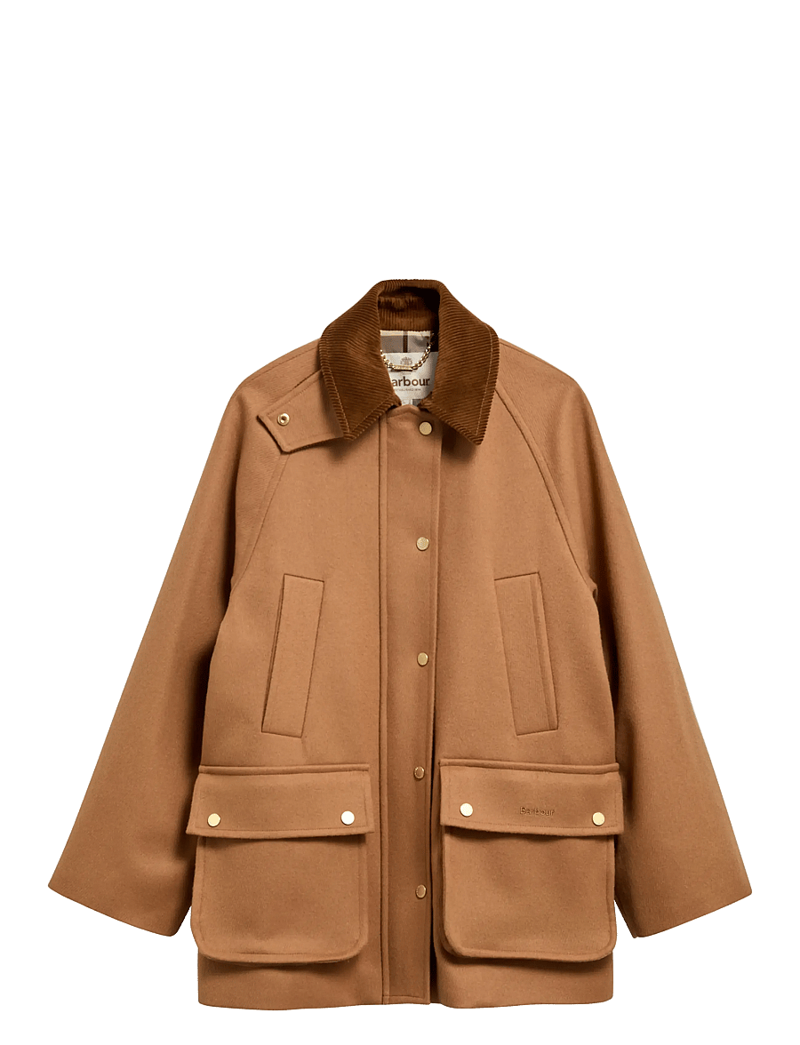 Barbour - Barbour Womens Bedale Wool Coat - beige/birchwood dress - 0