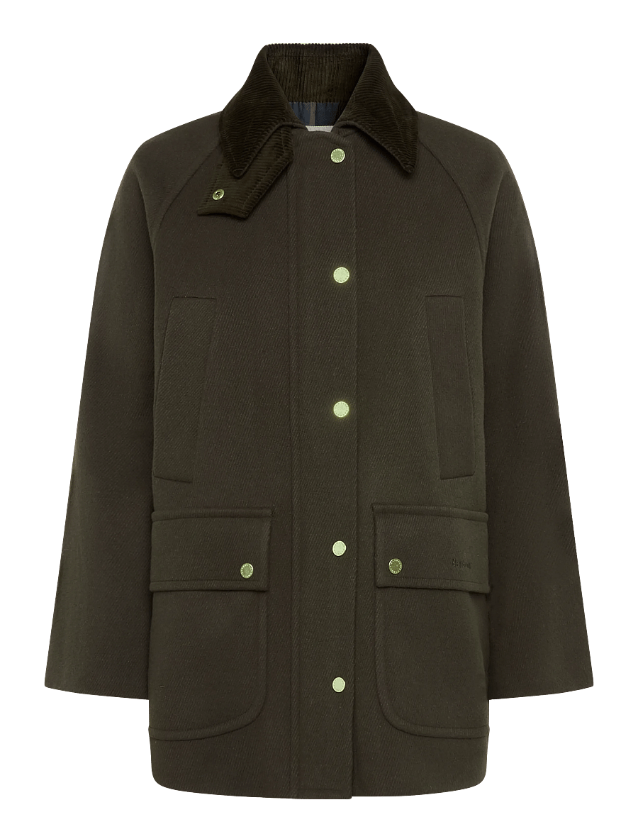 Barbour - Barbour Womens Bedale Wool Coat - vinterjakker - olive / shadow classic - 0