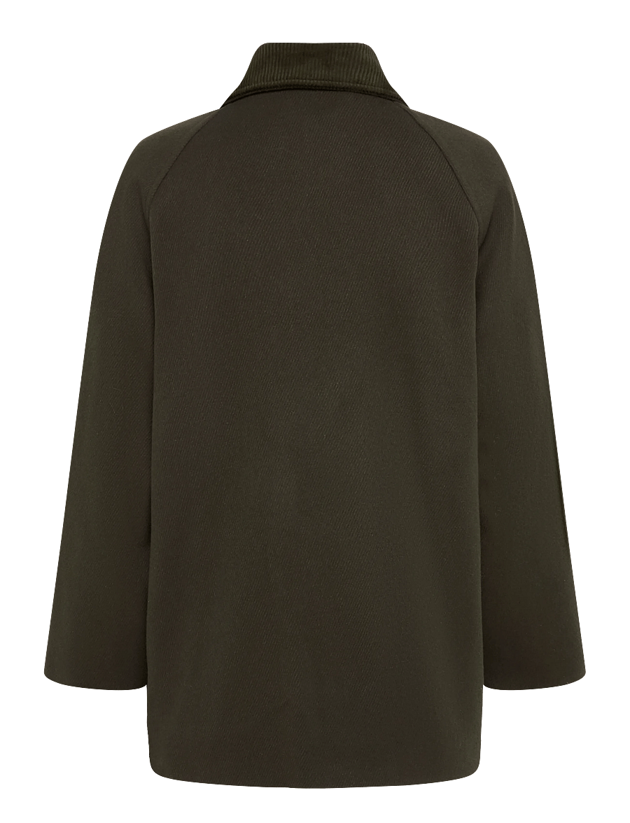 Barbour - Barbour Womens Bedale Wool Coat - vinterjakker - olive / shadow classic - 1