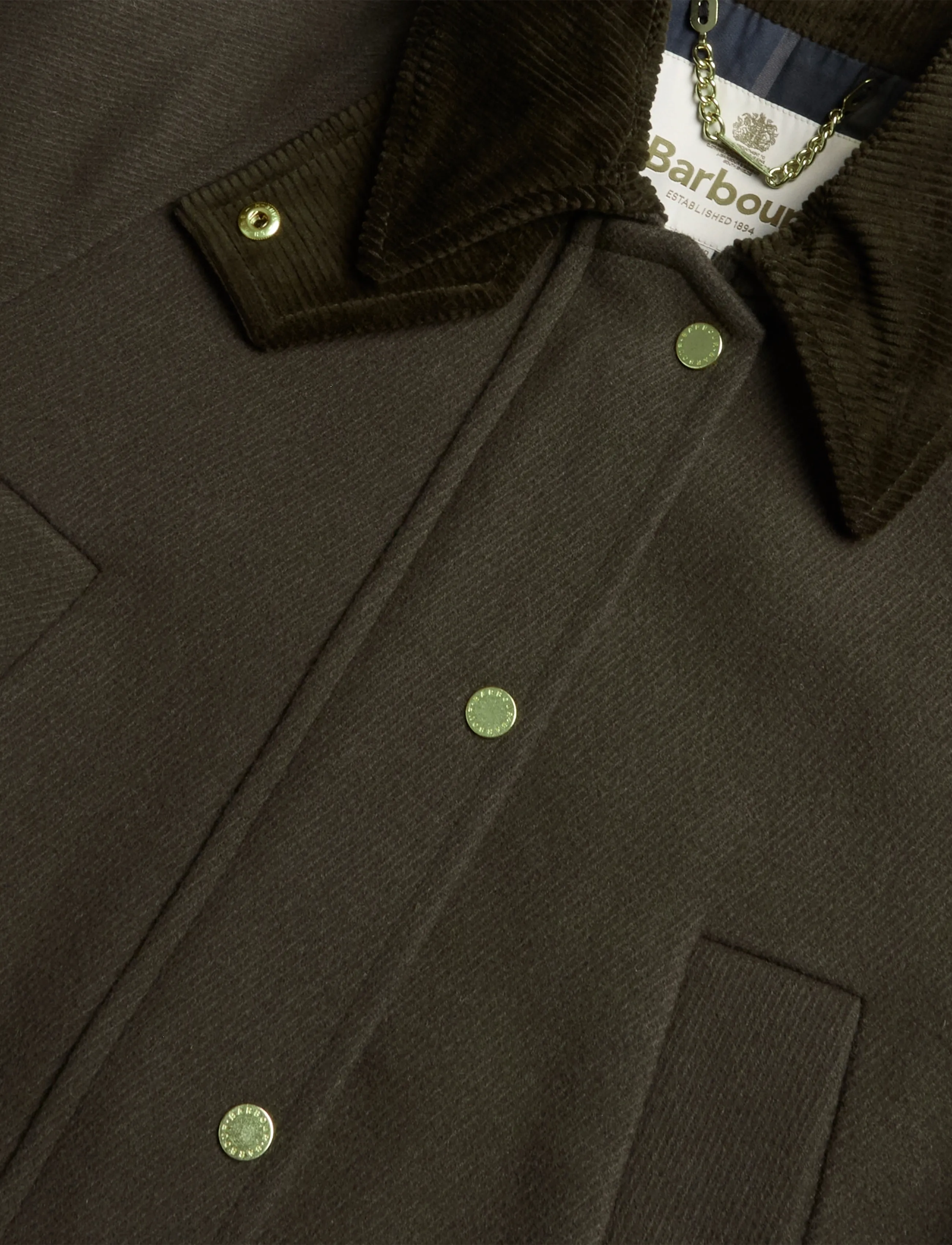 Barbour - Barbour Womens Bedale Wool Coat - vinterjakker - olive / shadow classic - 2