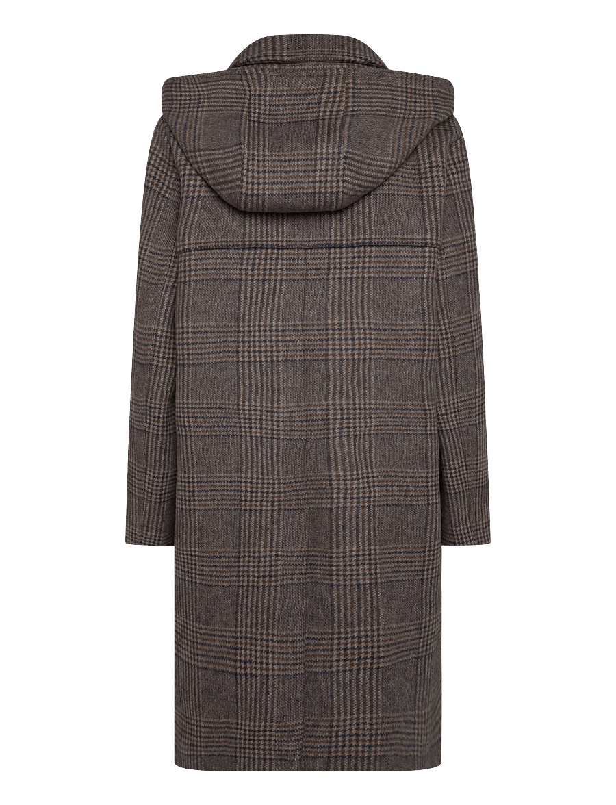 Barbour - Barbour Melody Check Wool Duffle Coat - vinterjackor - prince of wales/ganache - 1
