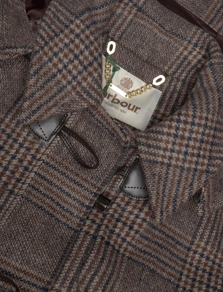 Barbour - Barbour Melody Check Wool Duffle Coat - vinterjackor - prince of wales/ganache - 2