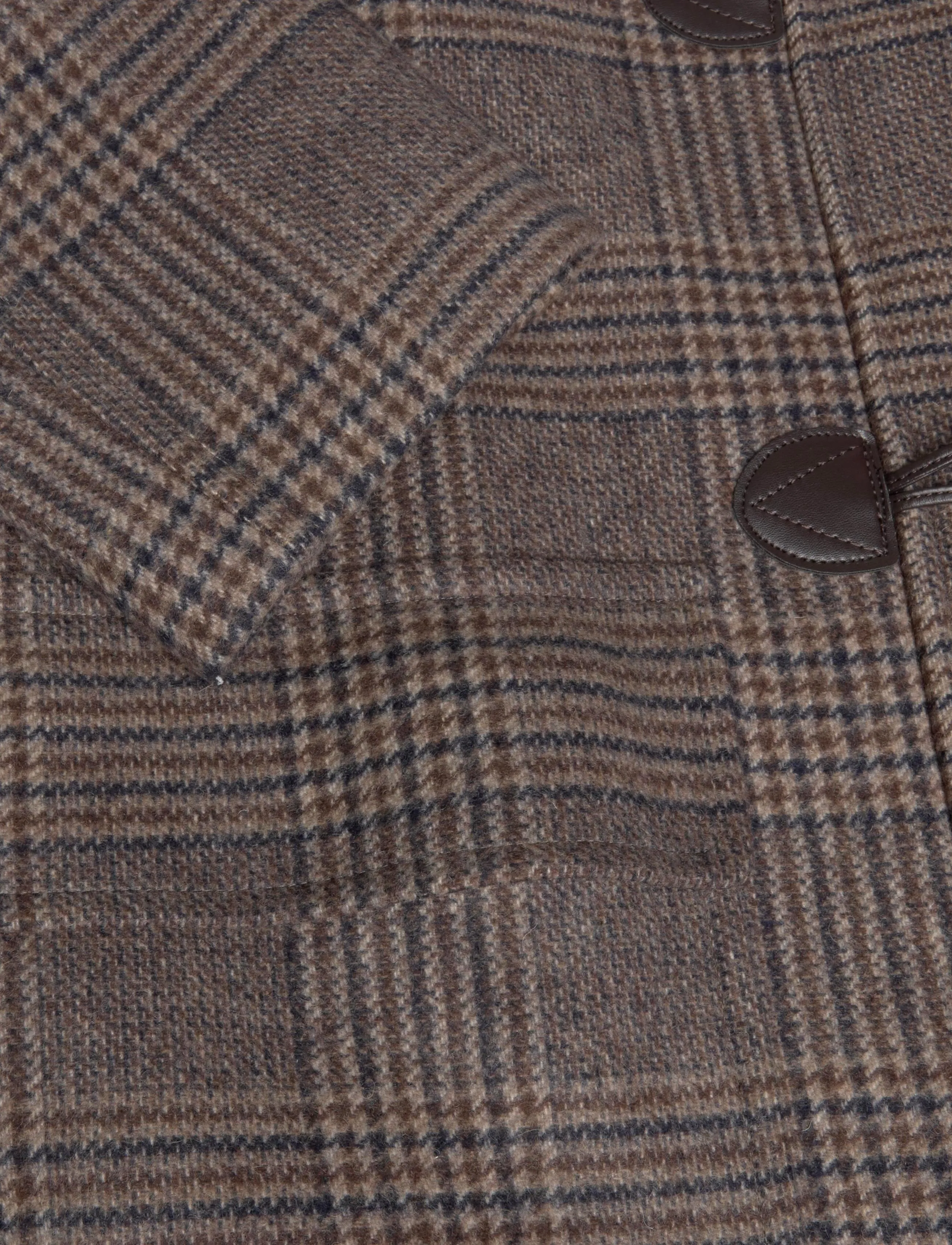 Barbour - Barbour Melody Check Wool Duffle Coat - vinterjackor - prince of wales/ganache - 3