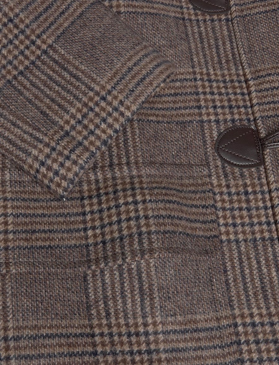Barbour - Barbour Melody Check Wool Duffle Coat - vinterjackor - prince of wales/ganache - 3