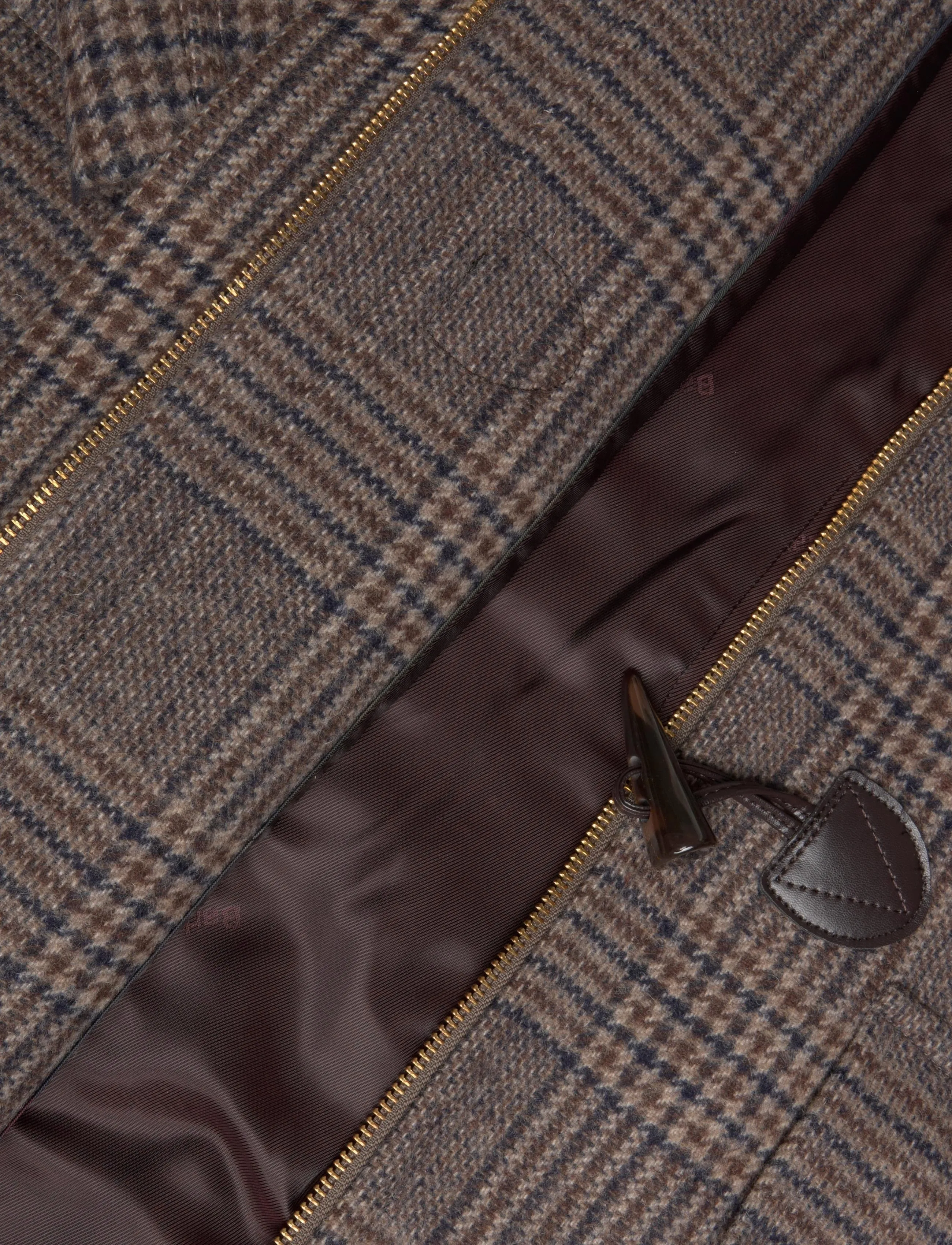 Barbour - Barbour Melody Check Wool Duffle Coat - vinterjackor - prince of wales/ganache - 4