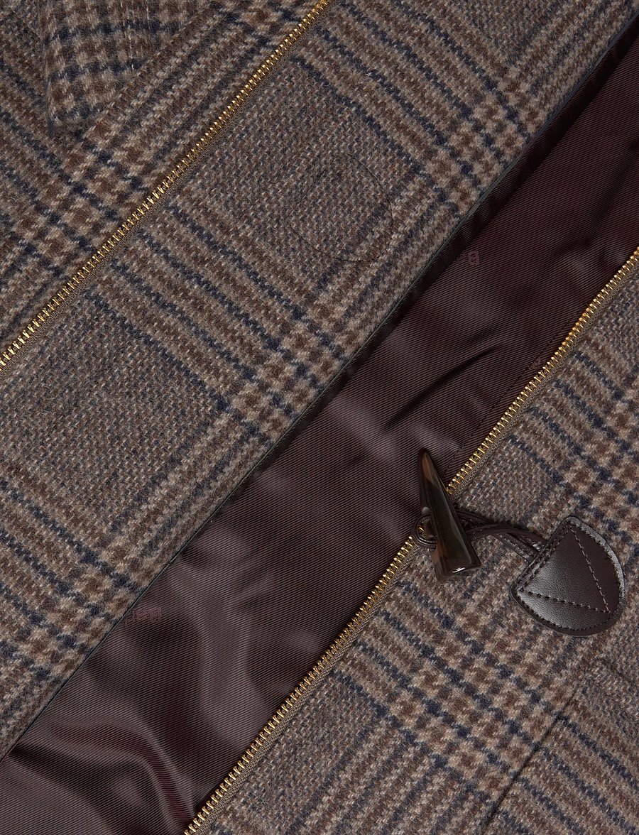 Barbour - Barbour Melody Check Wool Duffle Coat - vinterjackor - prince of wales/ganache - 4