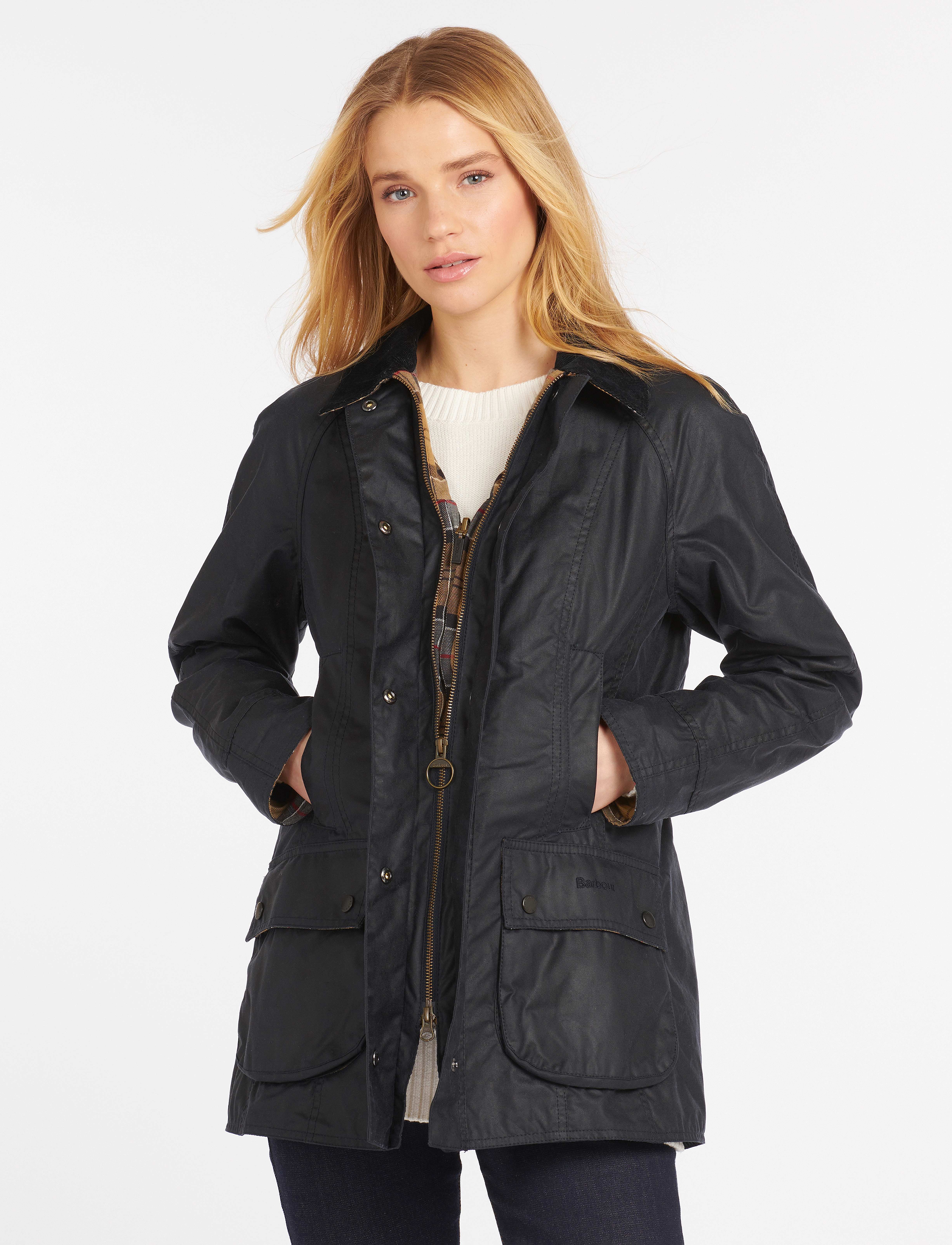Barbour - Barbour Beadnell Wax Jacket - kevättakit - navy - 4