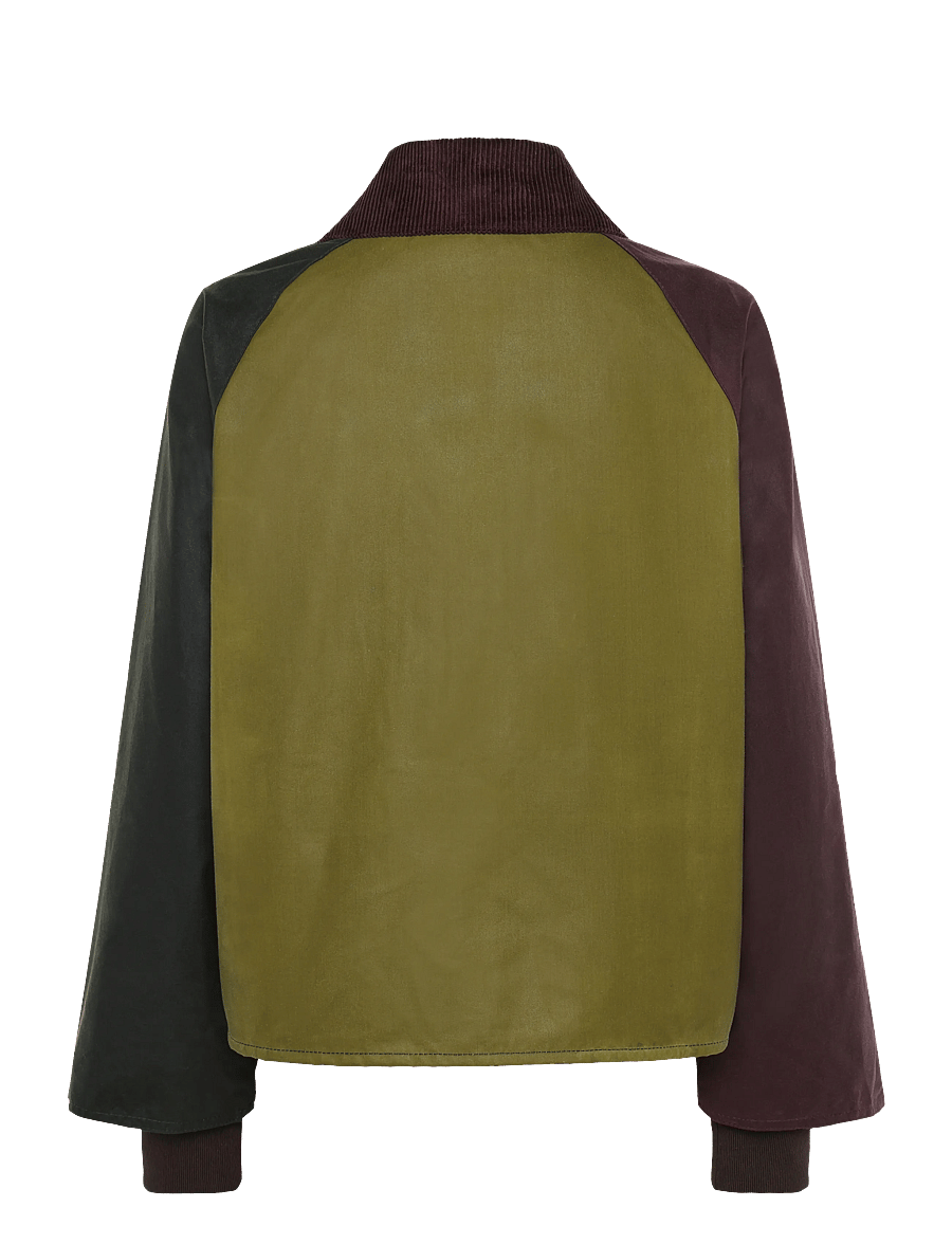 Barbour - Barbour Arlene Wax Jacket - overshirts - golden olive/fern/bordeaux/muted - 2
