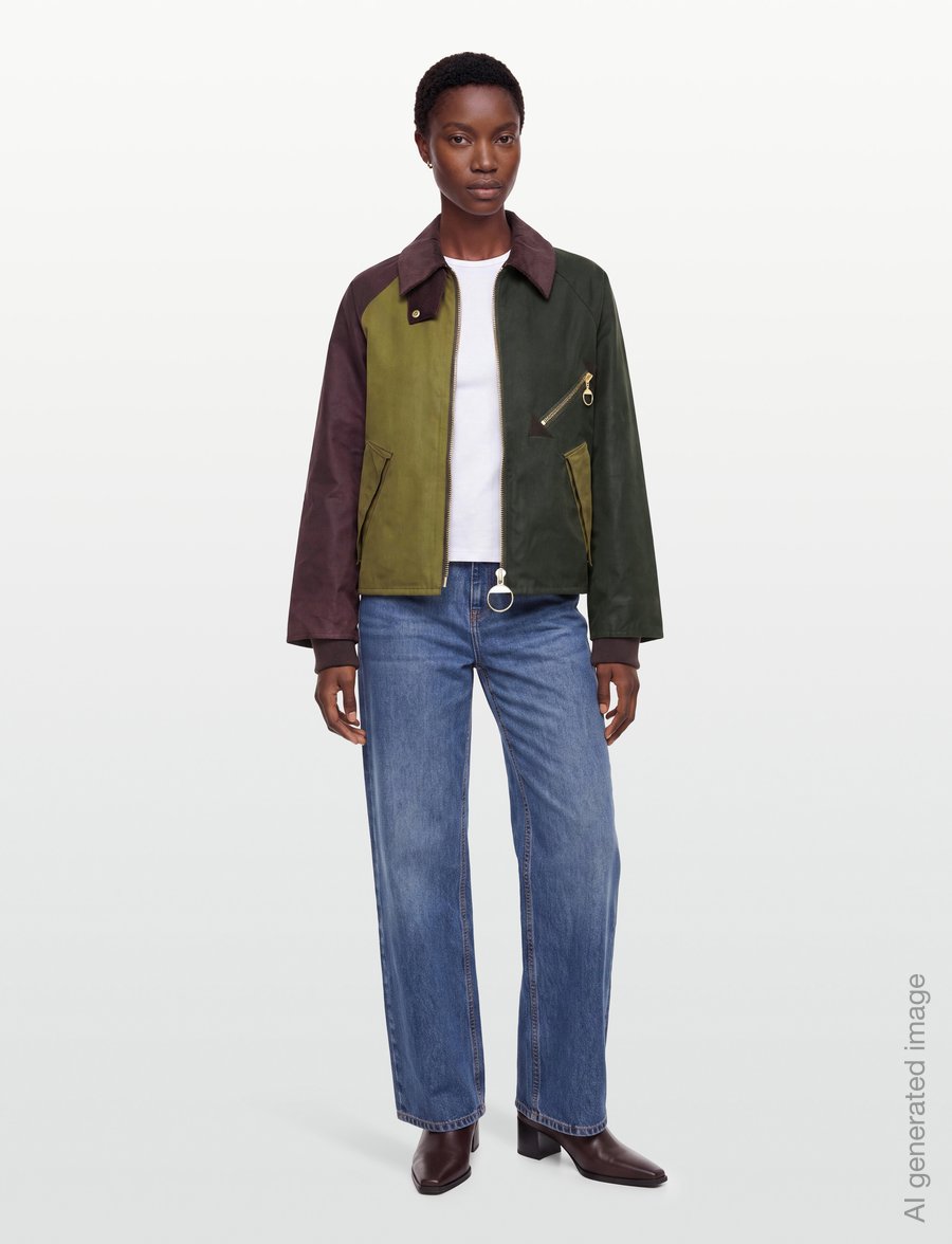 Barbour - Barbour Arlene Wax Jacket - overshirts - golden olive/fern/bordeaux/muted - 0