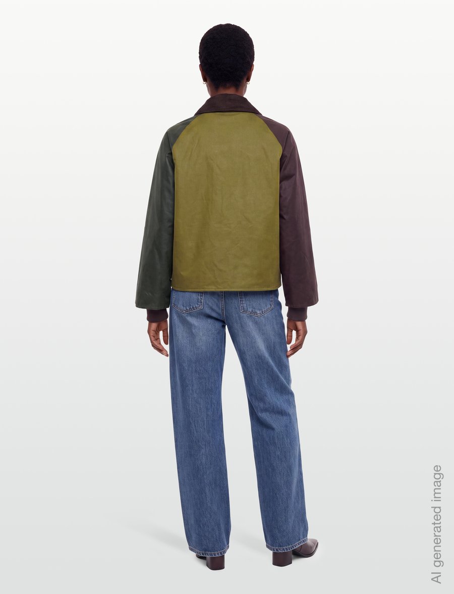 Barbour - Barbour Arlene Wax Jacket - overshirts - golden olive/fern/bordeaux/muted - 4