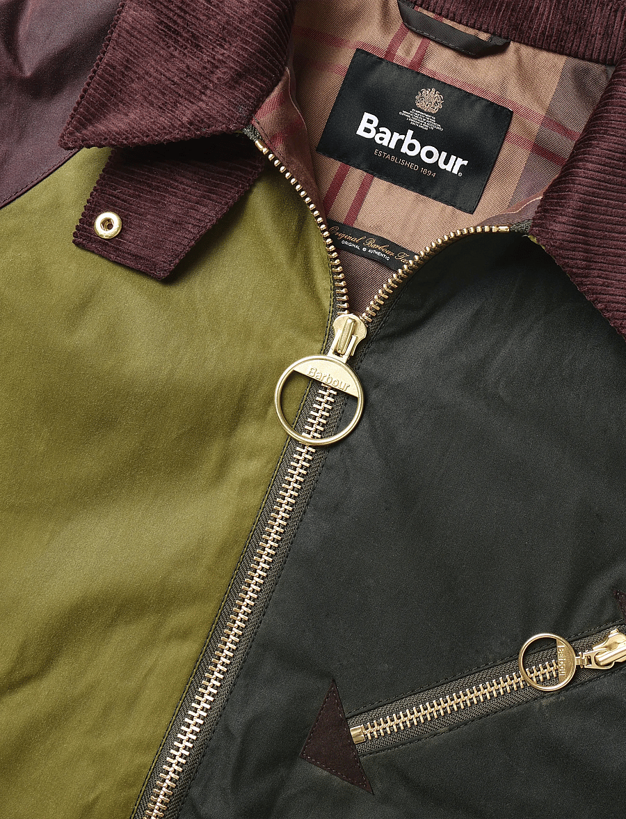 Barbour - Barbour Arlene Wax Jacket - overshirts - golden olive/fern/bordeaux/muted - 5