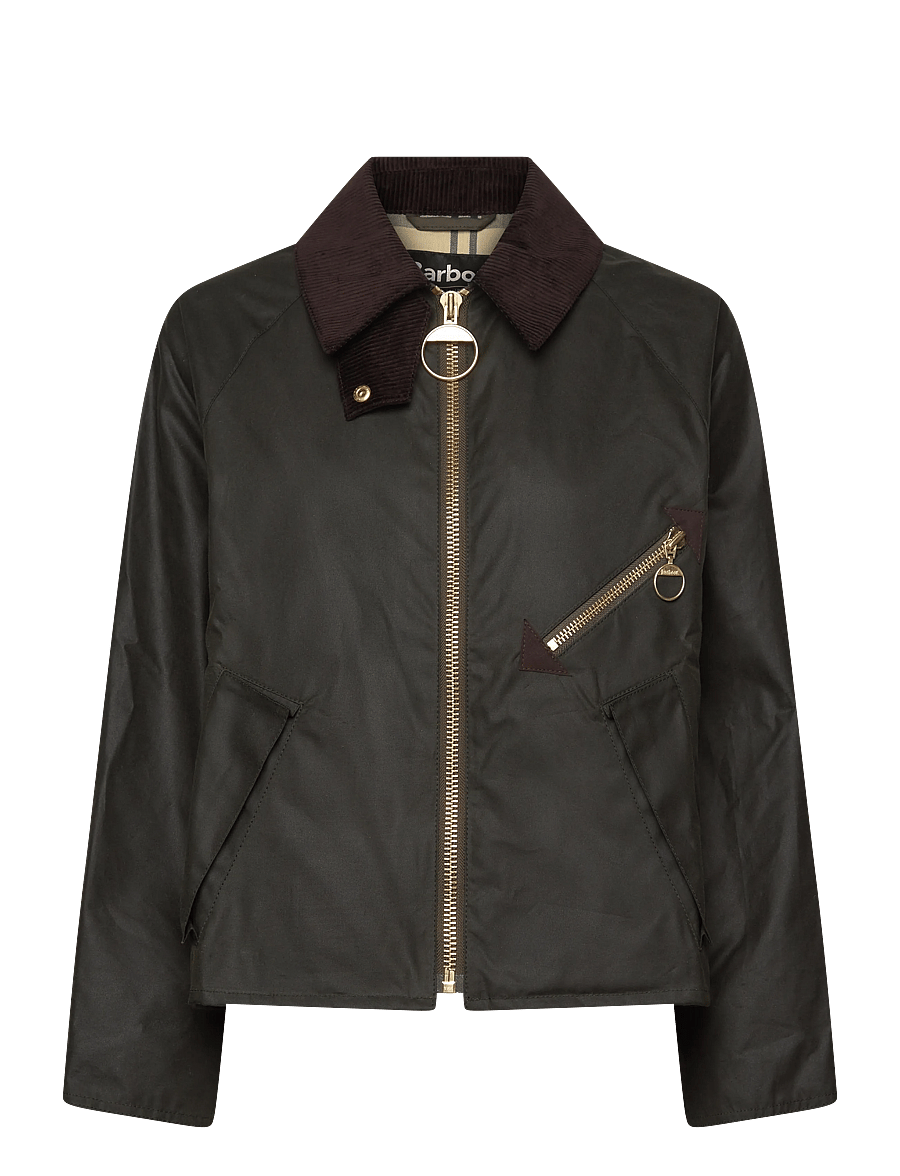 Barbour - Barbour Arlene Wax Jacket - overshirts - olive - 0