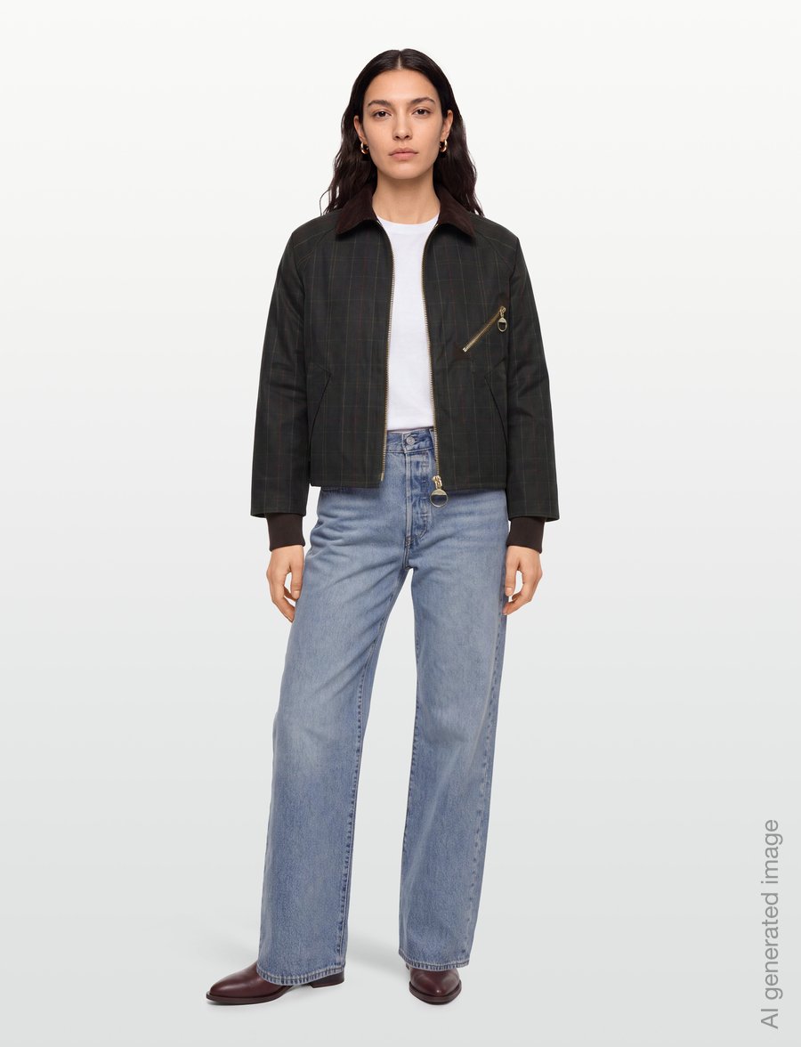 Barbour - Barbour Arlene Checked Wax Jacket - utility-jacken - classic/shadow classic - 0