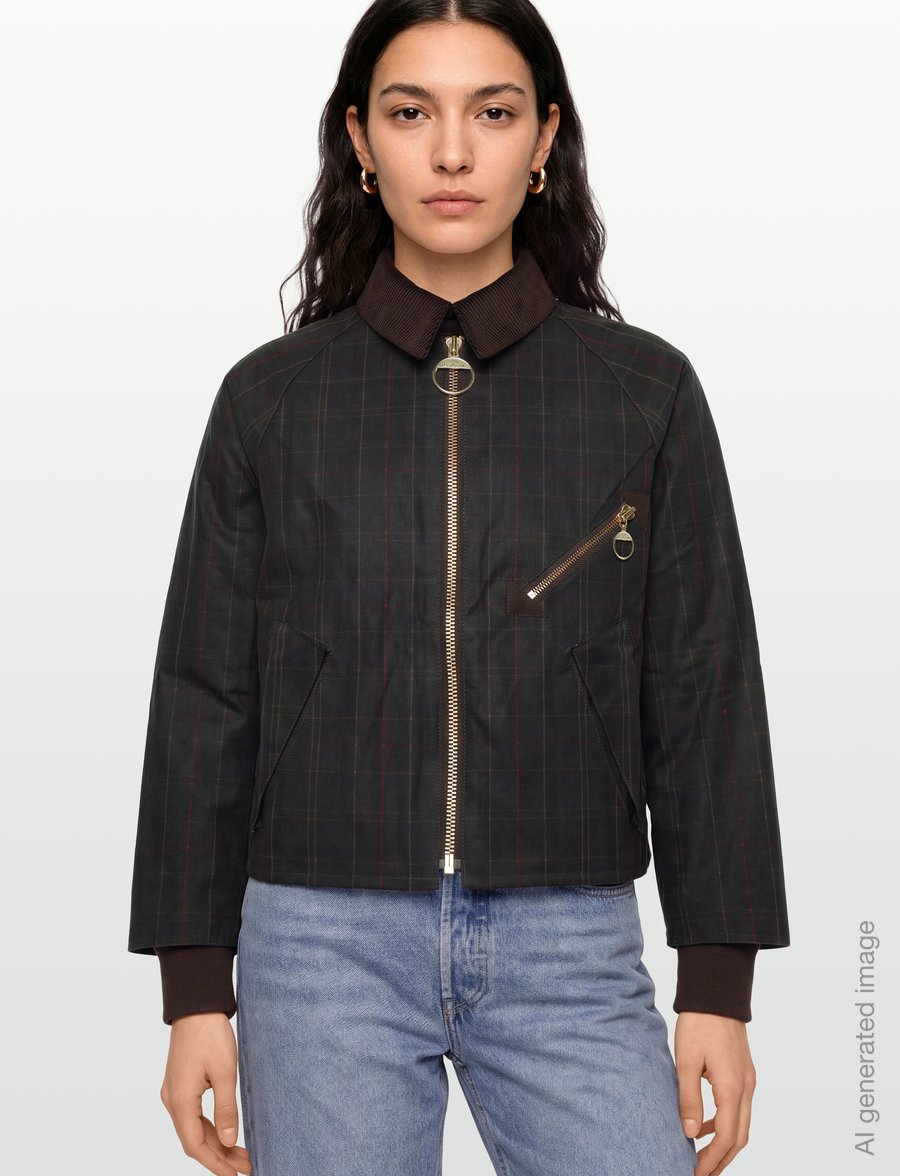 Barbour - Barbour Arlene Checked Wax Jacket - utility-jacken - classic/shadow classic - 3