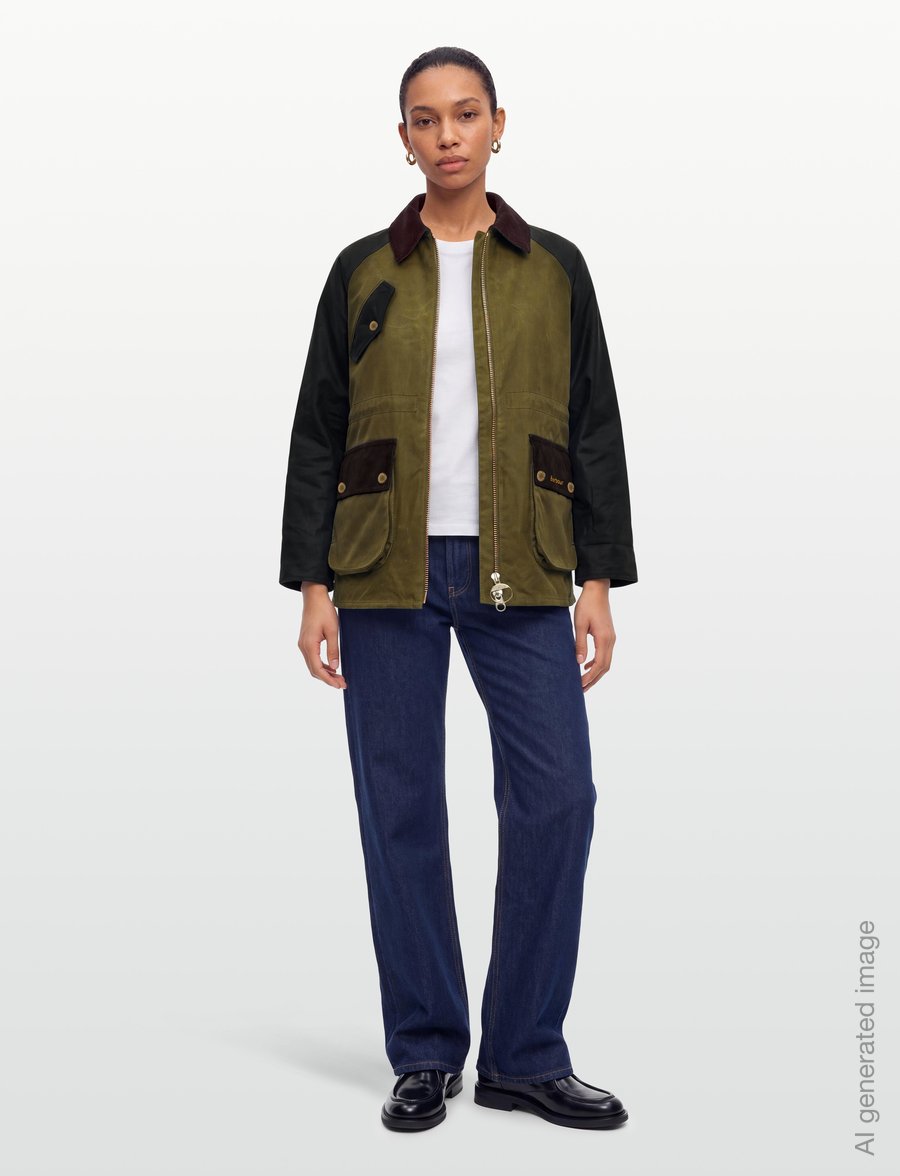 Barbour - Barbour Treeton Wax Jacket - utility-jakker - golden olive/fern/ancient - 0