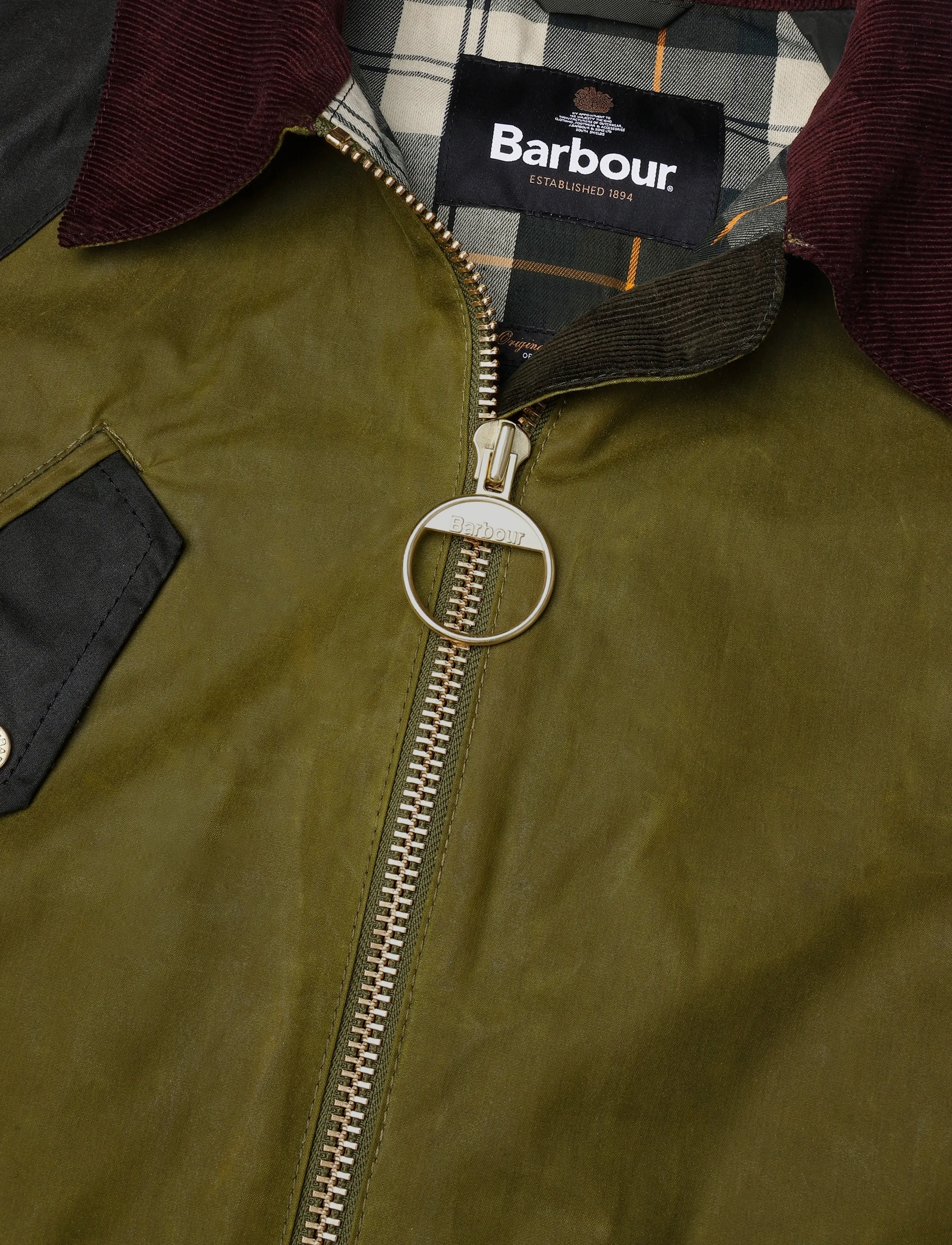 Barbour - Barbour Treeton Wax Jacket - utility jackets - golden olive/fern/ancient - 2