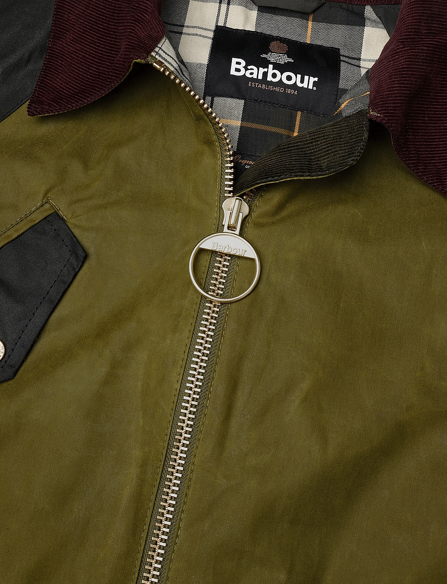 Barbour - Barbour Treeton Wax Jacket - utility jackets - golden olive/fern/ancient - 2