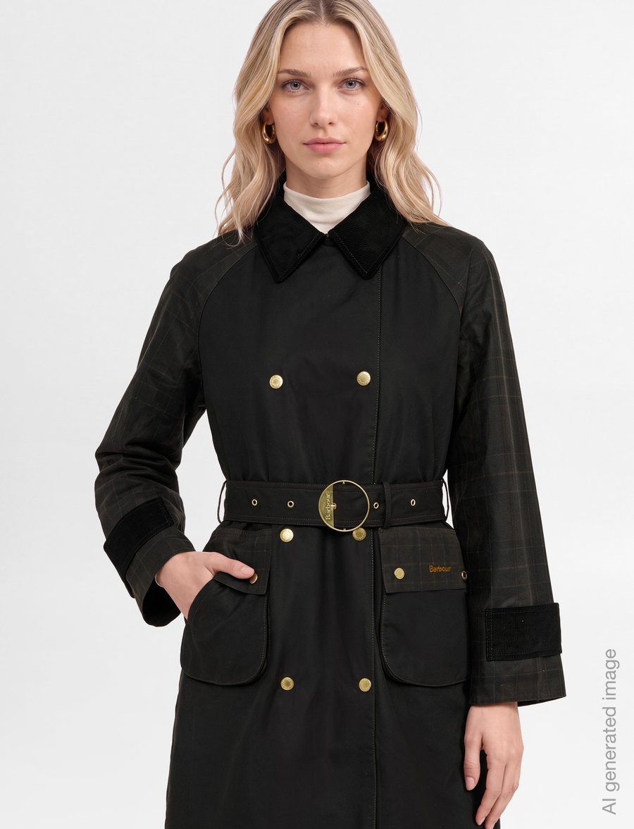 Barbour - Barbour Elva Wax Jacket - trenchcoats - rustic/muted/mixed tartan - 3