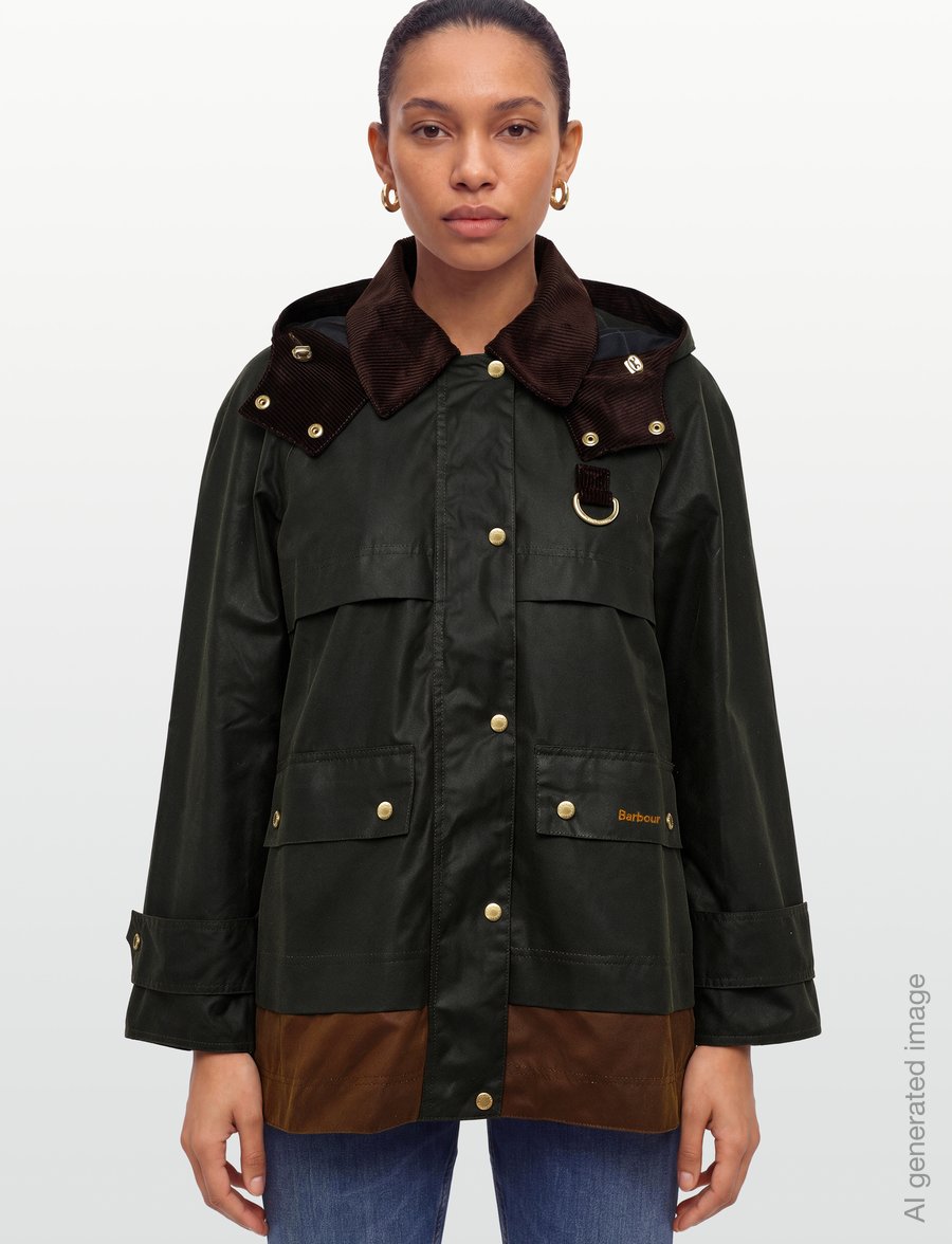 Barbour - Barbour Wrenwood Wax Jacket - utility-jakker - fern/bark/shadow classic - 3