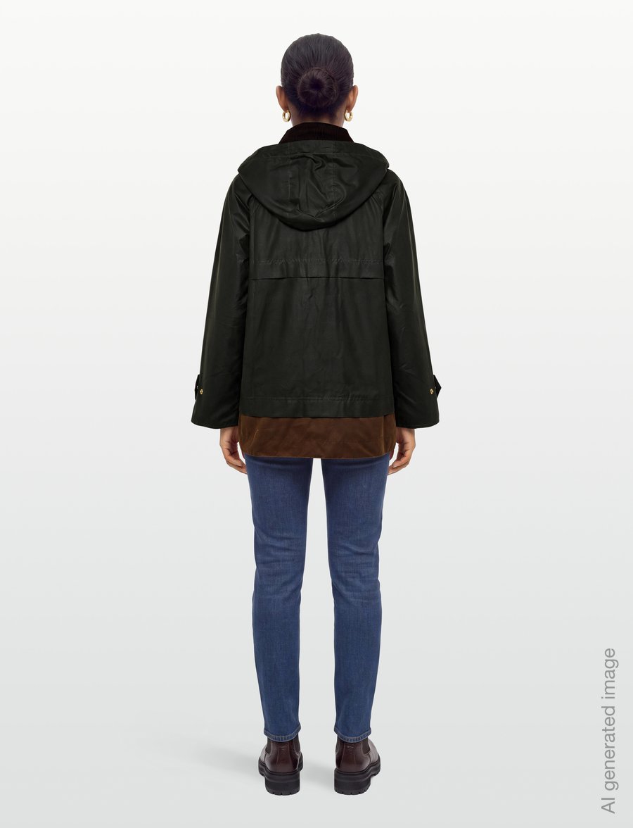 Barbour - Barbour Wrenwood Wax Jacket - utility-jakker - fern/bark/shadow classic - 4