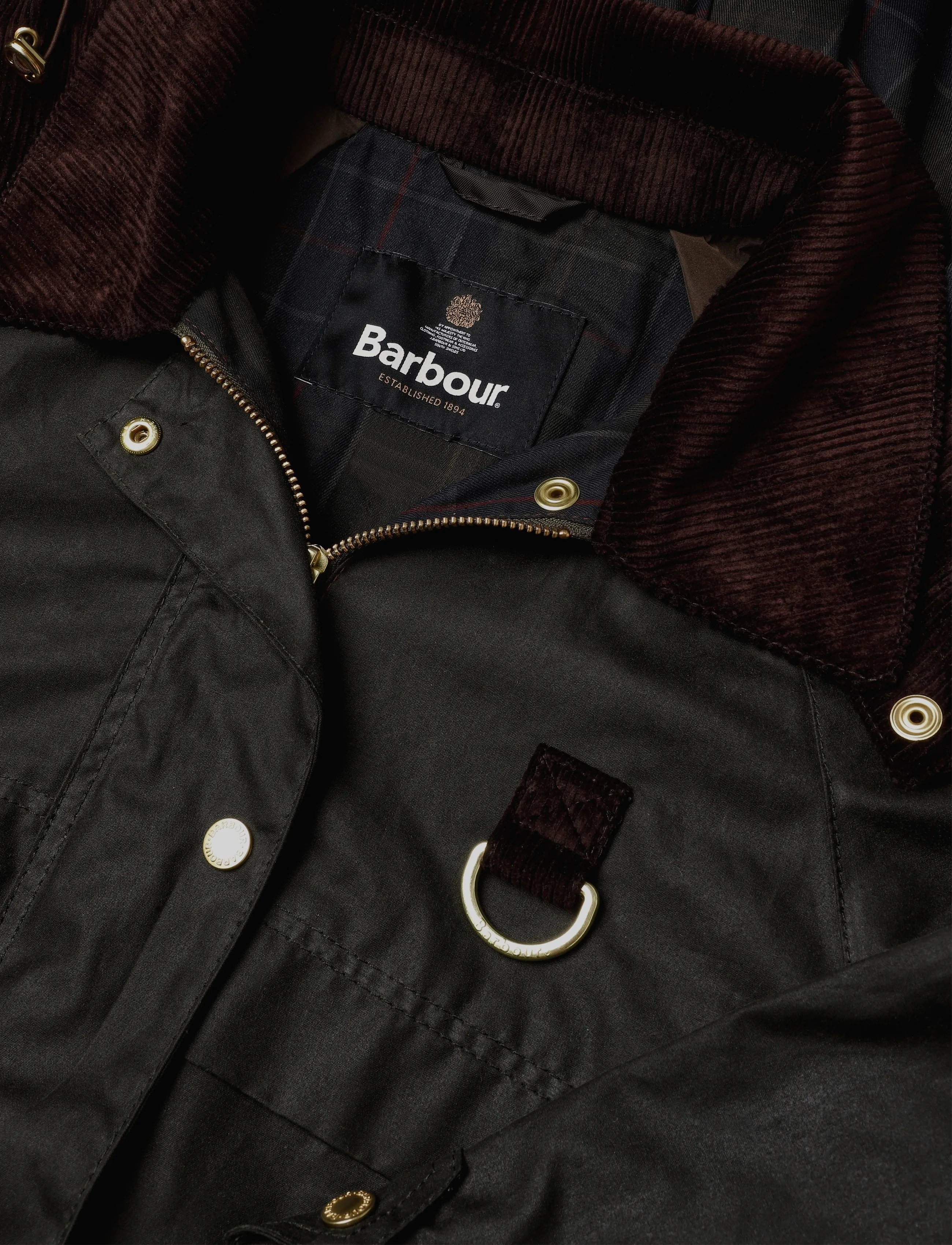 Barbour - Barbour Wrenwood Wax Jacket - utility jackets - fern/bark/shadow classic - 2