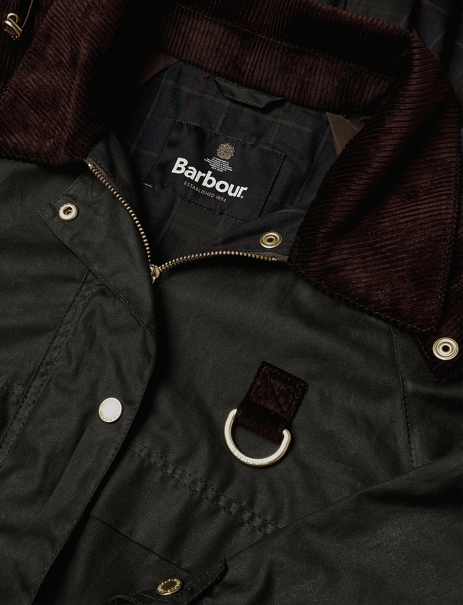 Barbour - Barbour Wrenwood Wax Jacket - utility jackets - fern/bark/shadow classic - 2