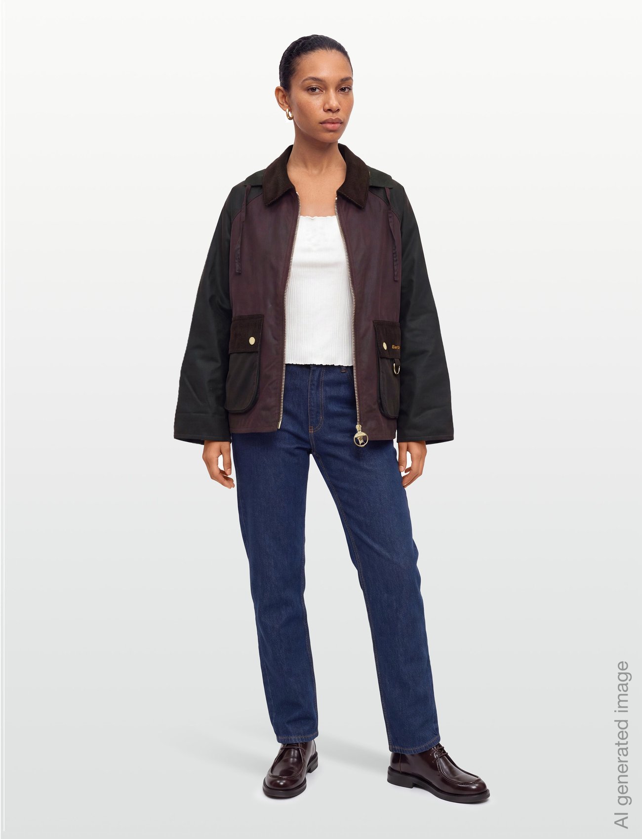 Barbour Carville Wax Jacket - RUSTIC/BORDEAUX/MUTED