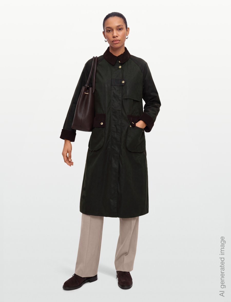 Barbour - Barbour Checked Kirklees Wax Jacket - hagnýtir jakkar - fern/classic/shadow classic - 0