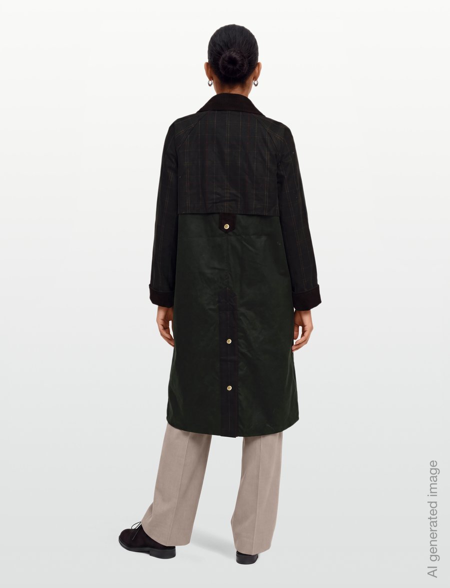 Barbour - Barbour Checked Kirklees Wax Jacket - hagnýtir jakkar - fern/classic/shadow classic - 4