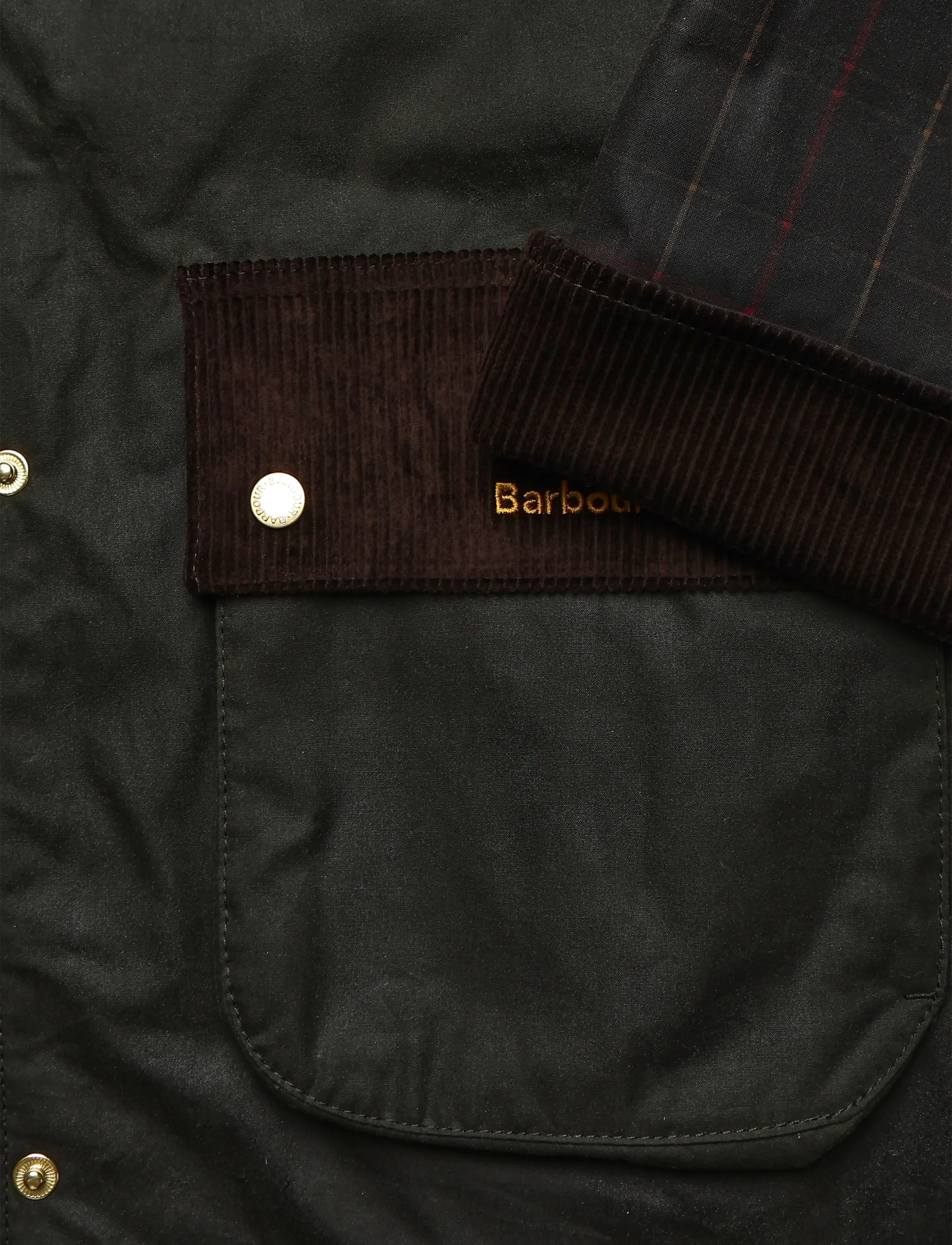 Barbour - Barbour Checked Kirklees Wax Jacket - fern/classic/shadow classic - 2