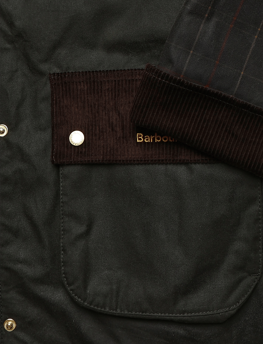 Barbour - Barbour Checked Kirklees Wax Jacket - fern/classic/shadow classic - 2