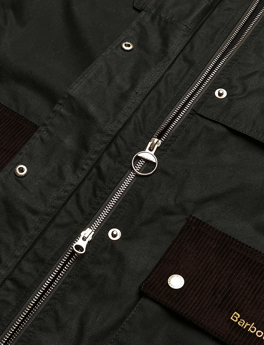 Barbour - Barbour Checked Kirklees Wax Jacket - fern/classic/shadow classic - 3