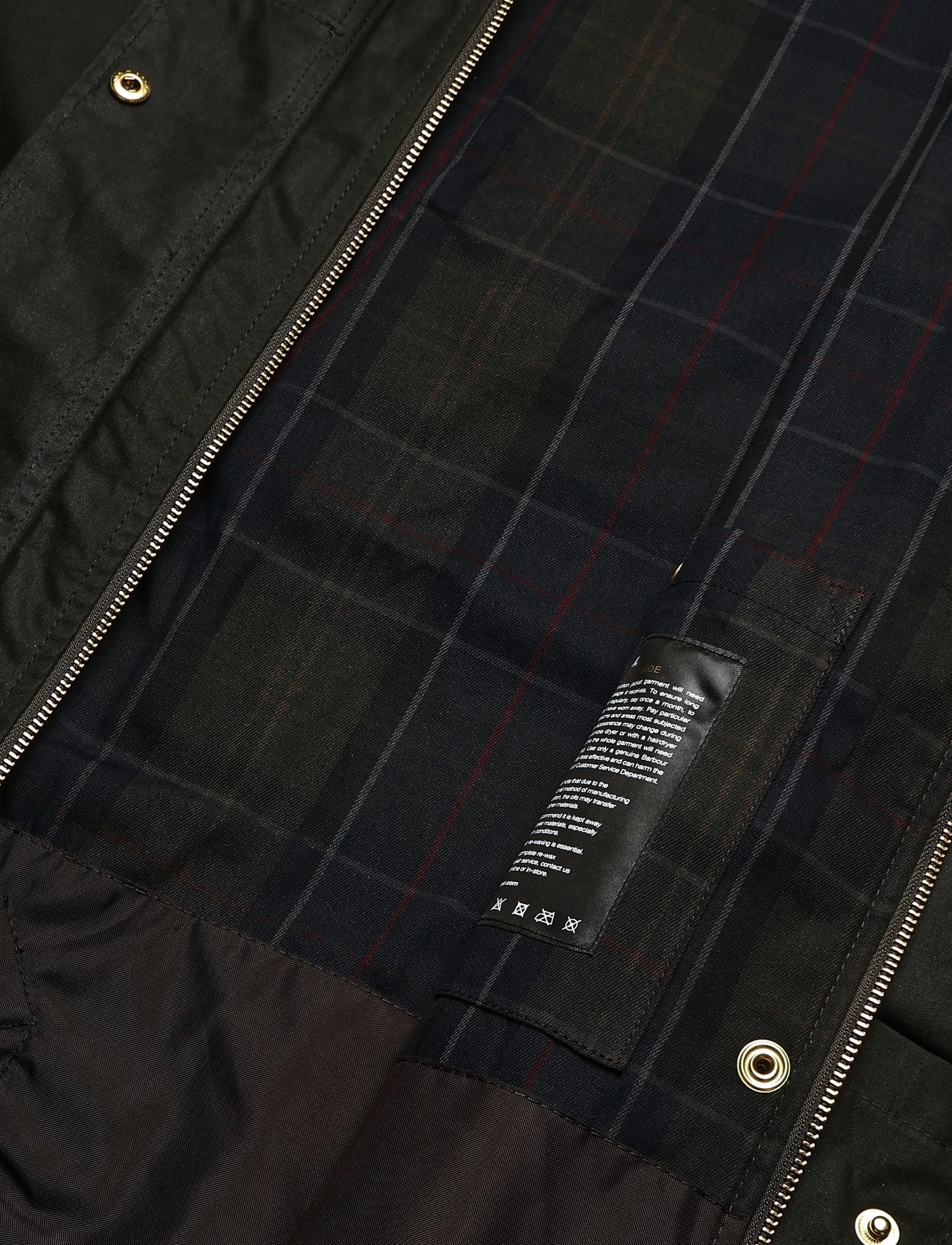 Barbour - Barbour Checked Kirklees Wax Jacket - fern/classic/shadow classic - 4