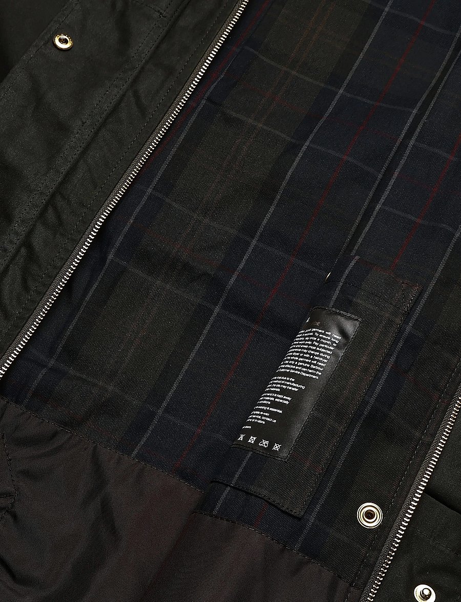 Barbour - Barbour Checked Kirklees Wax Jacket - fern/classic/shadow classic - 4
