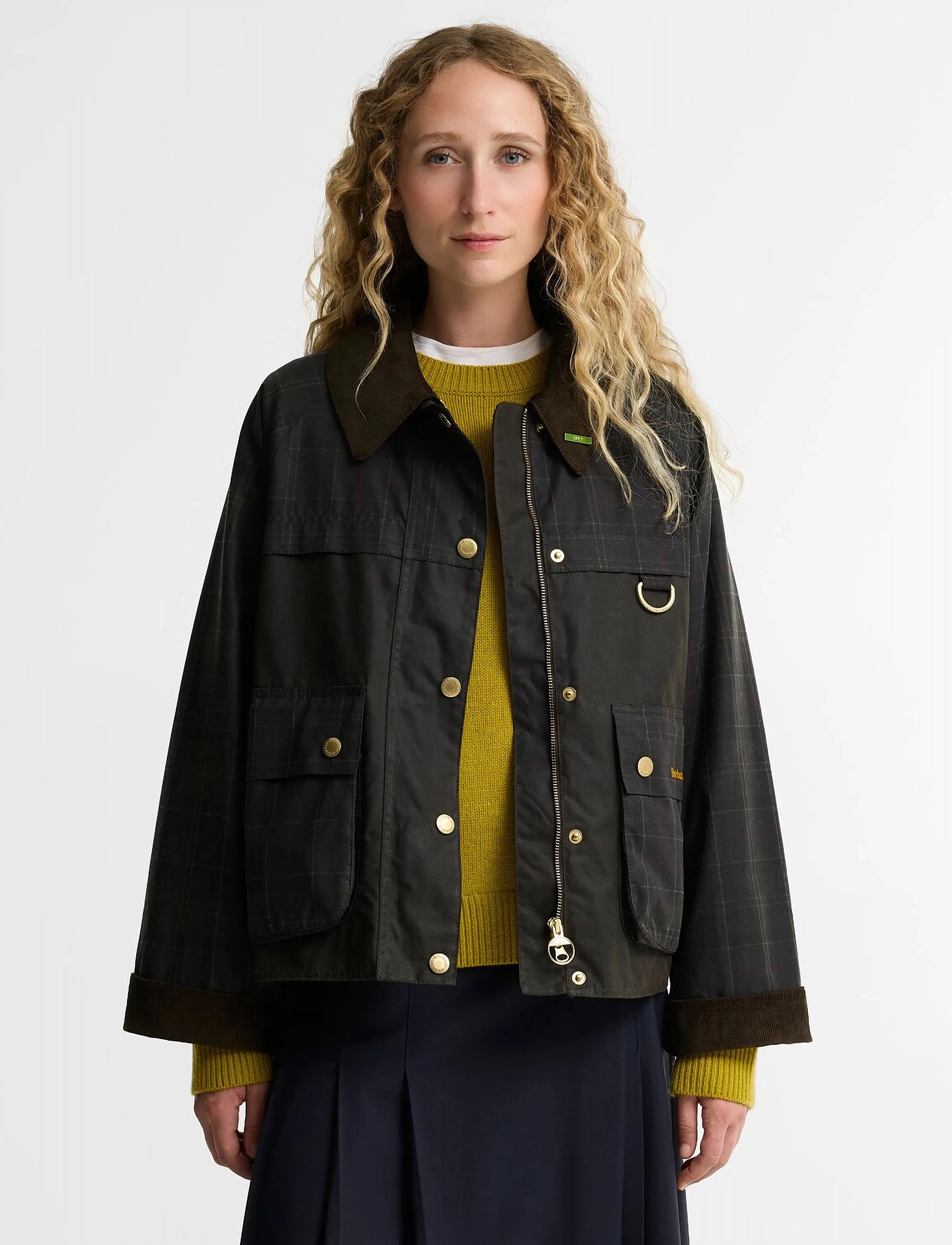 Barbour Barbour Tartan Reimagined Icons Tartan Spey Wax Jacket - Kläder - CLASSIC TARTAN/OLIVE / khaki/green