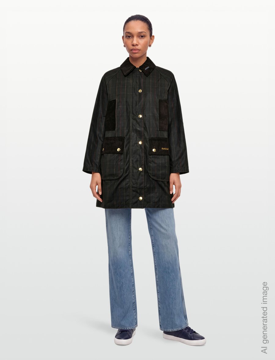 Barbour - Barbour Tartan Reimagined Icons Tartan Modern Beaufort Wax Jacket - utility-jacken - classic tartan/olive - 0