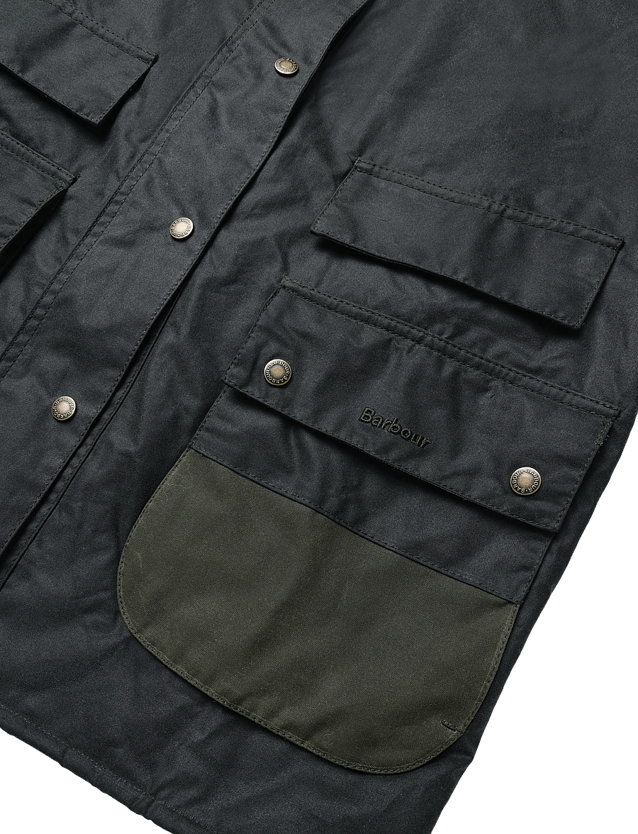 Barbour - Barbour Modern Border Wax Jacket - sage/classic - 3