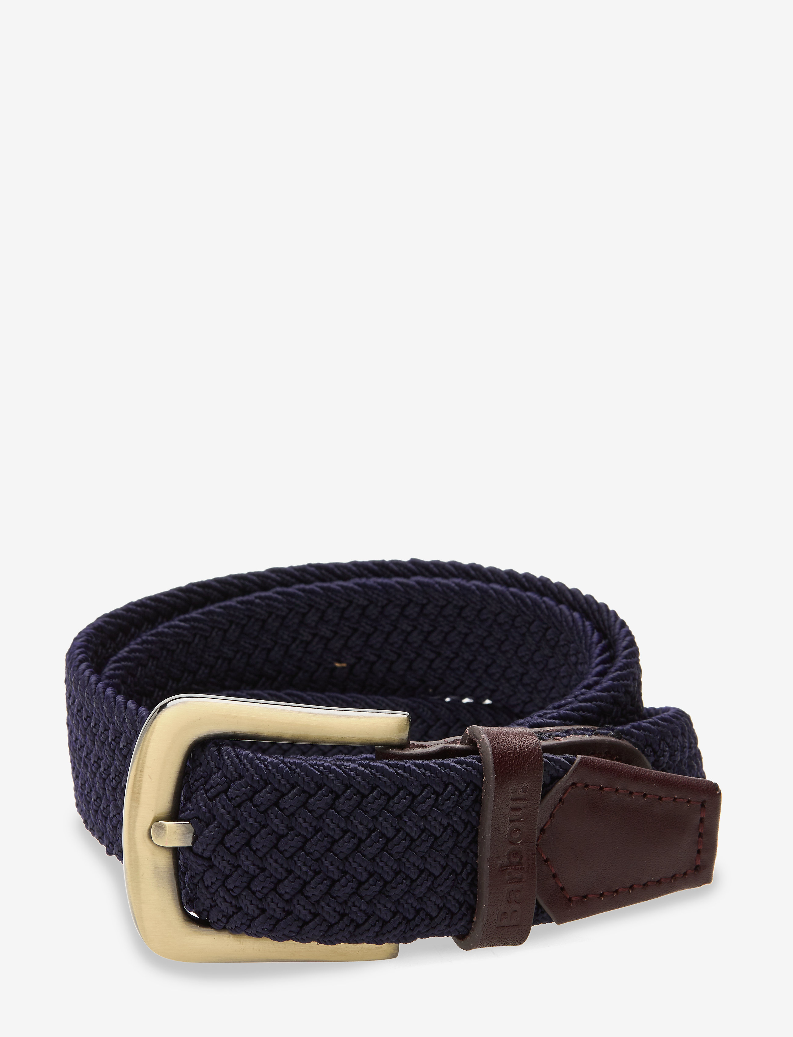 Barbour Barbour Stretch Webbing Leather Belt - Bälten - NAVY / blue