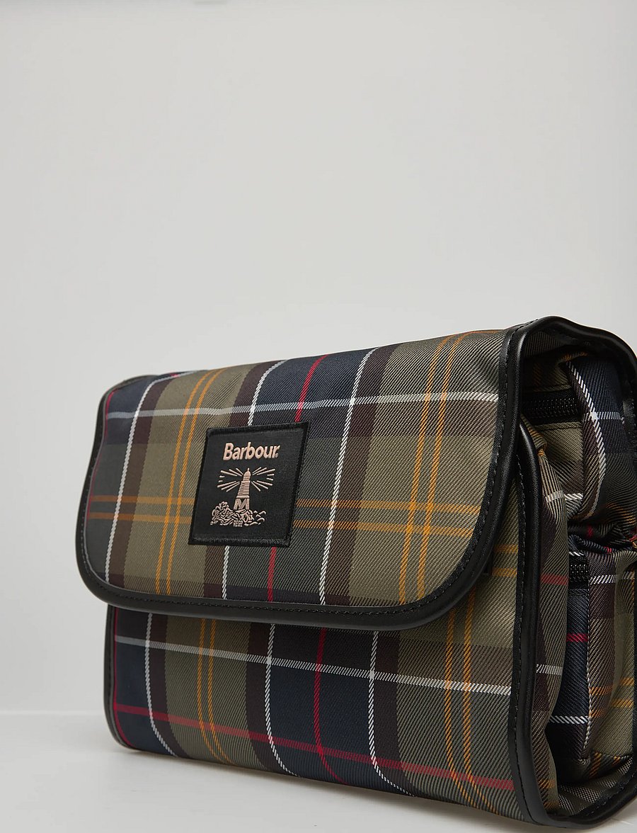 Barbour - Barbour Tartan Hanging Washbag - nach anlass kaufen - olive - 3