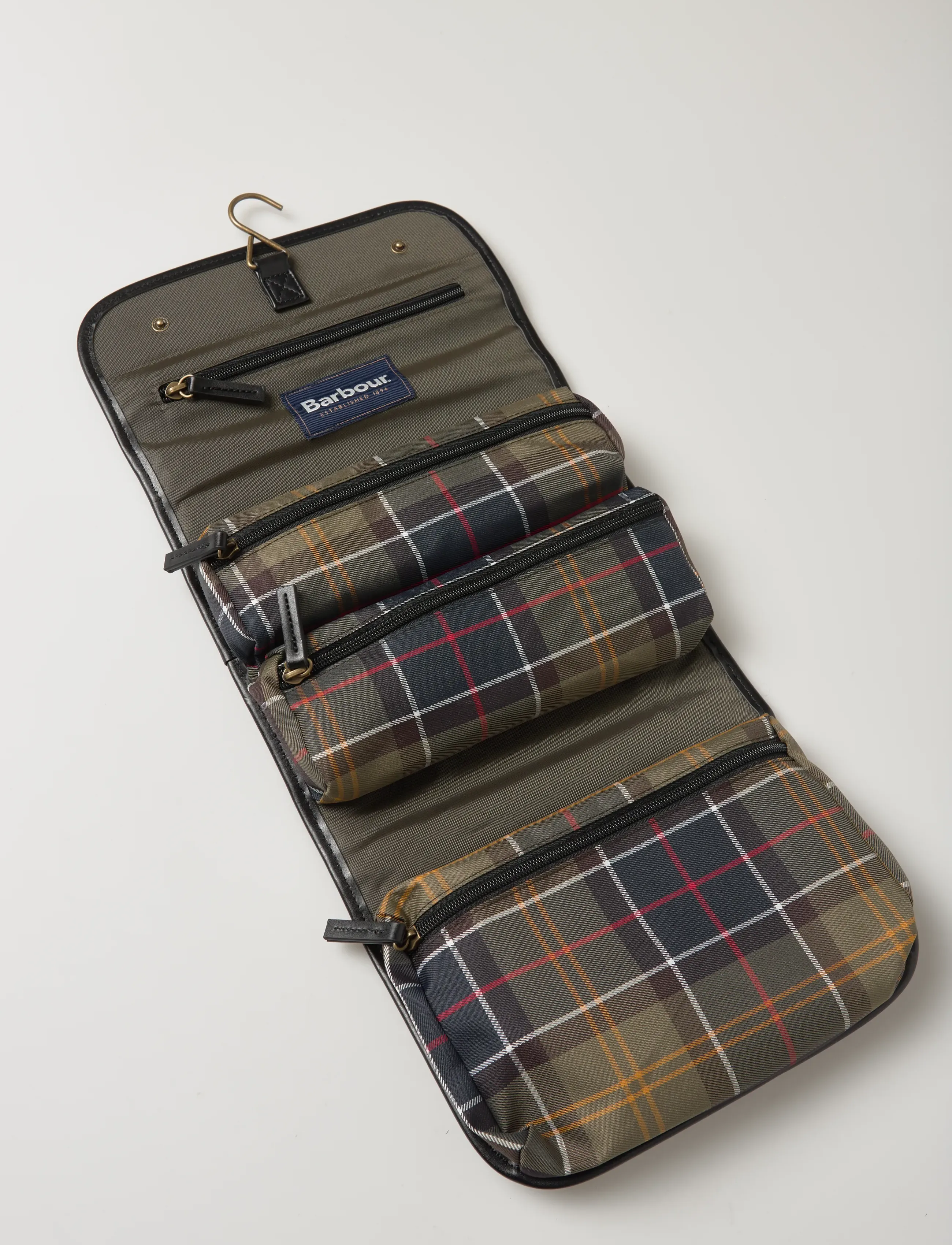 Barbour - Barbour Tartan Hanging Washbag - nach anlass kaufen - olive - 4