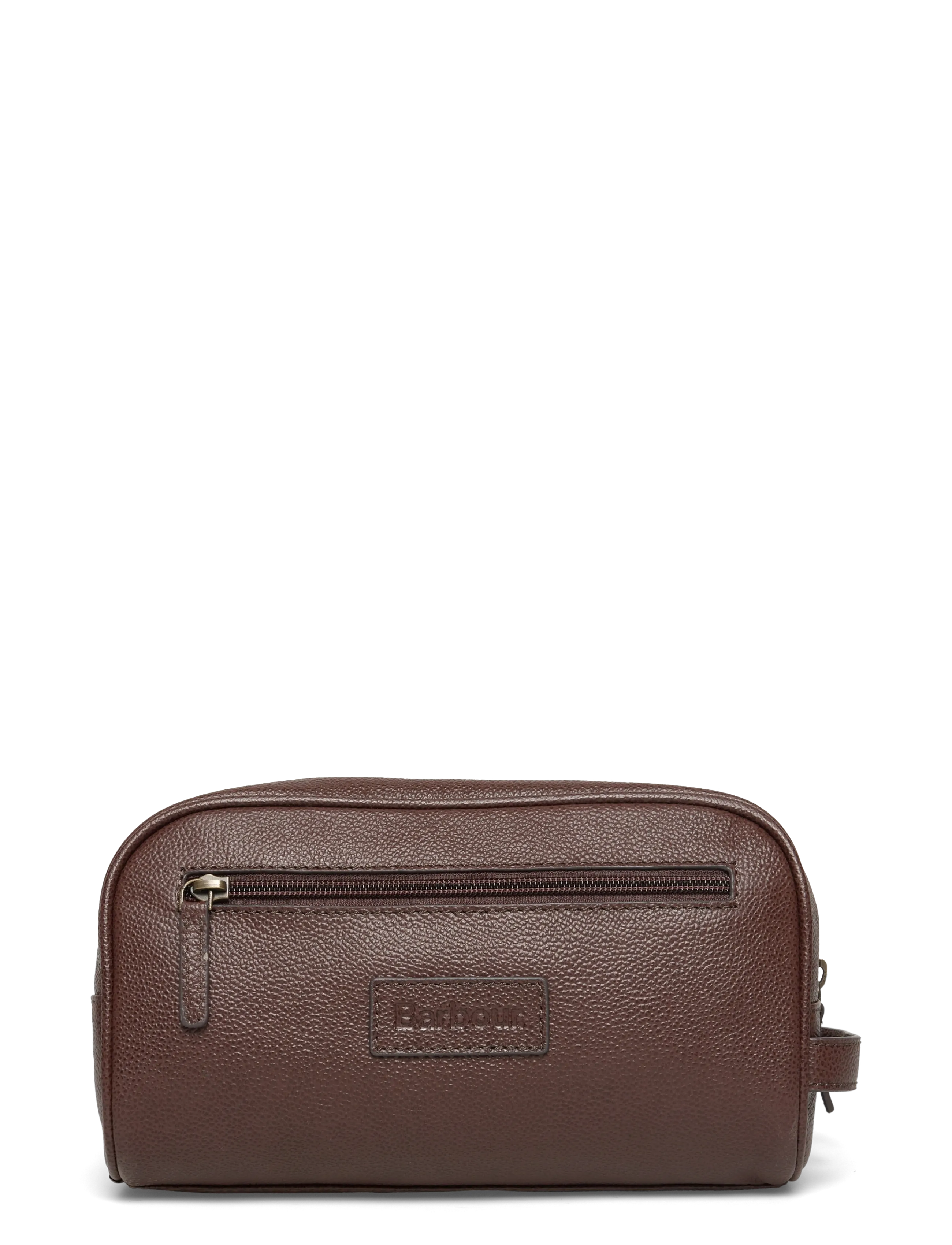 Barbour Barbour Leather Washbag - Väskor - BROWN / brown