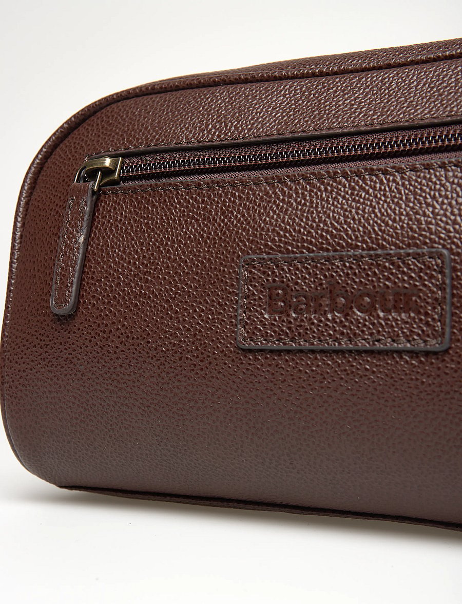 Barbour - Barbour Leather Washbag - shoppa efter tillfälle - brown - 3