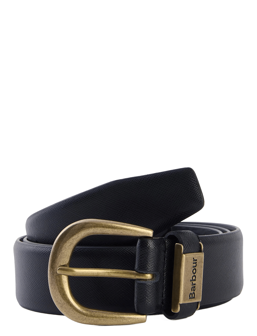 Barbour - Barbour Clyde Belt - klassisch gürtel - saffiano black - 0