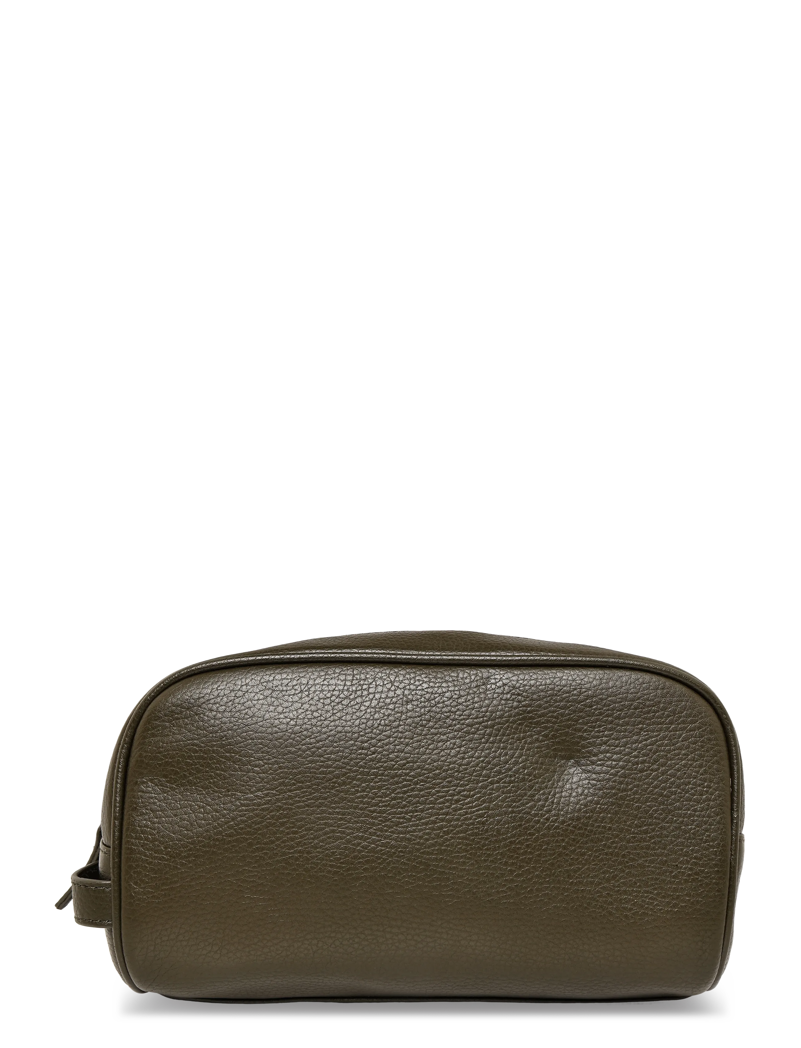 Barbour - Barbour Brunton Leather Washbag - dark olive - 1