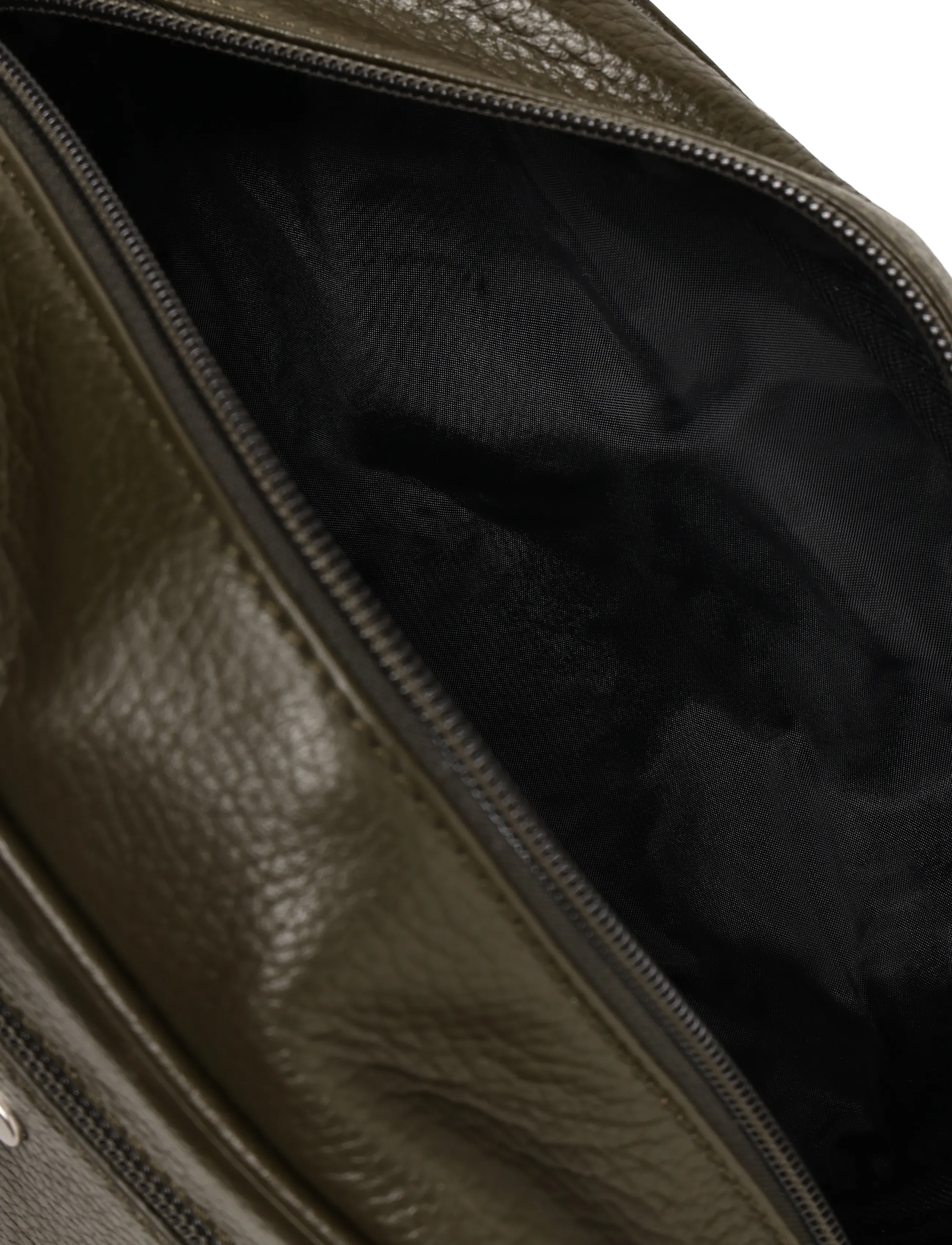 Barbour - Barbour Brunton Leather Washbag - dark olive - 3